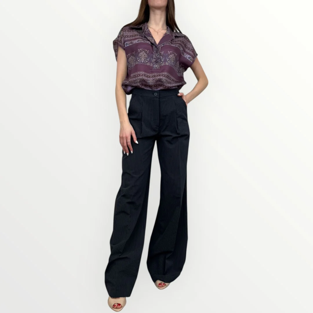 FERRONE - CAMICIA SMANICATA IN SETA - Image 3