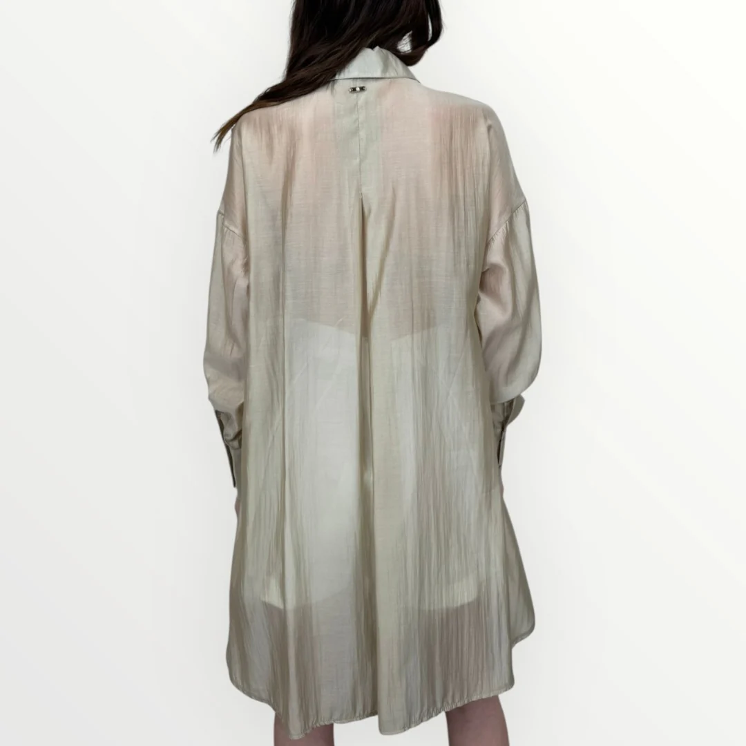 FRACOMINA - CAMICIA OVER CON TRASPARENZE - Image 2
