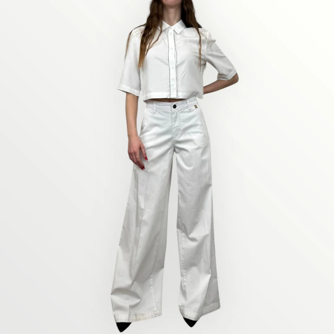 FRACOMINA - CAMICIA IN LINO CON BRILLANTI - Image 3