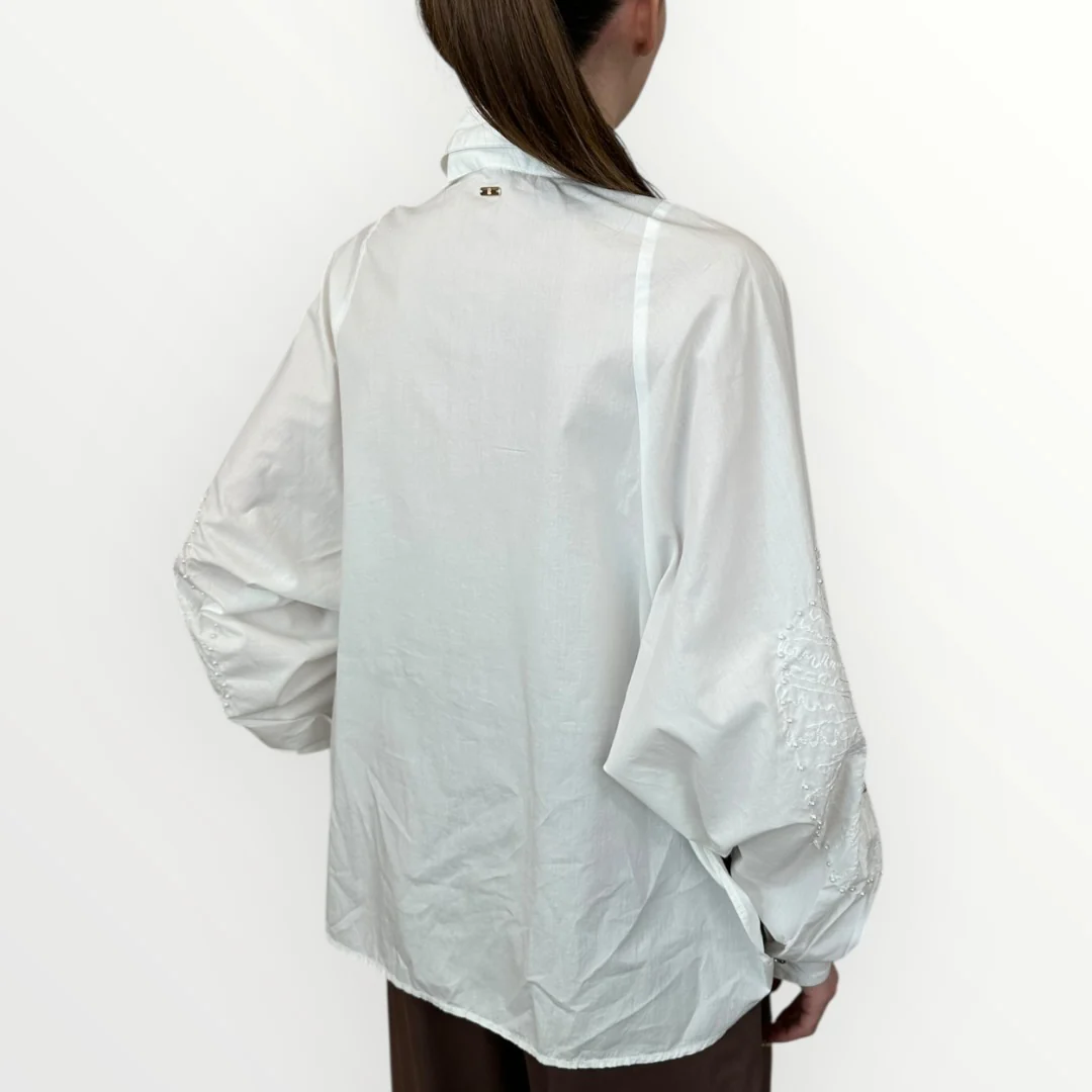 FRACOMINA - CAMICIA CON APPLICAZIONI SULLE MANICHE - Image 3