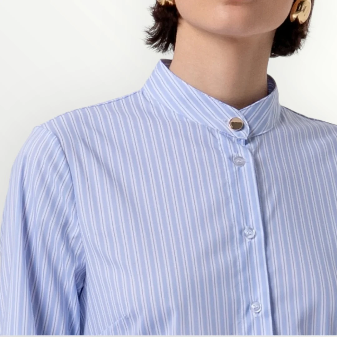 FRACOMINA - CAMICIA CON GALE PLISSETTATE - Image 4