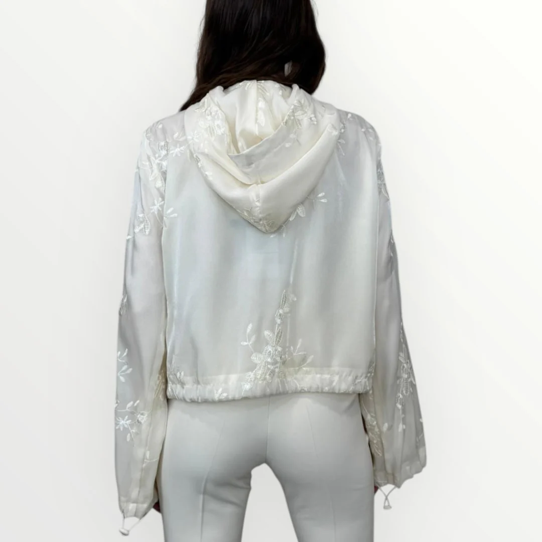 FRACOMINA - GIACCA BOMBER CON RICAMI FLOREALI - Image 3