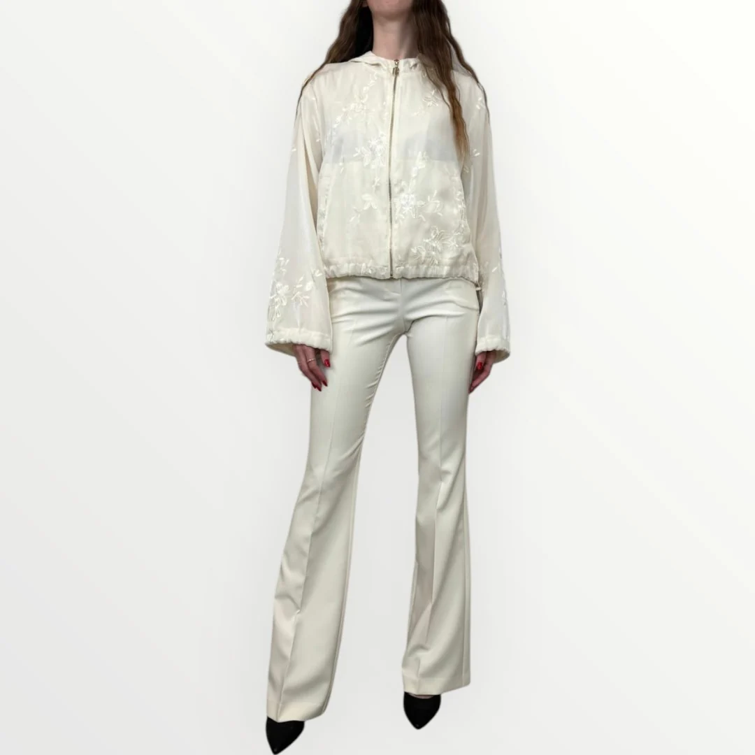 FRACOMINA - GIACCA BOMBER CON RICAMI FLOREALI - Image 4