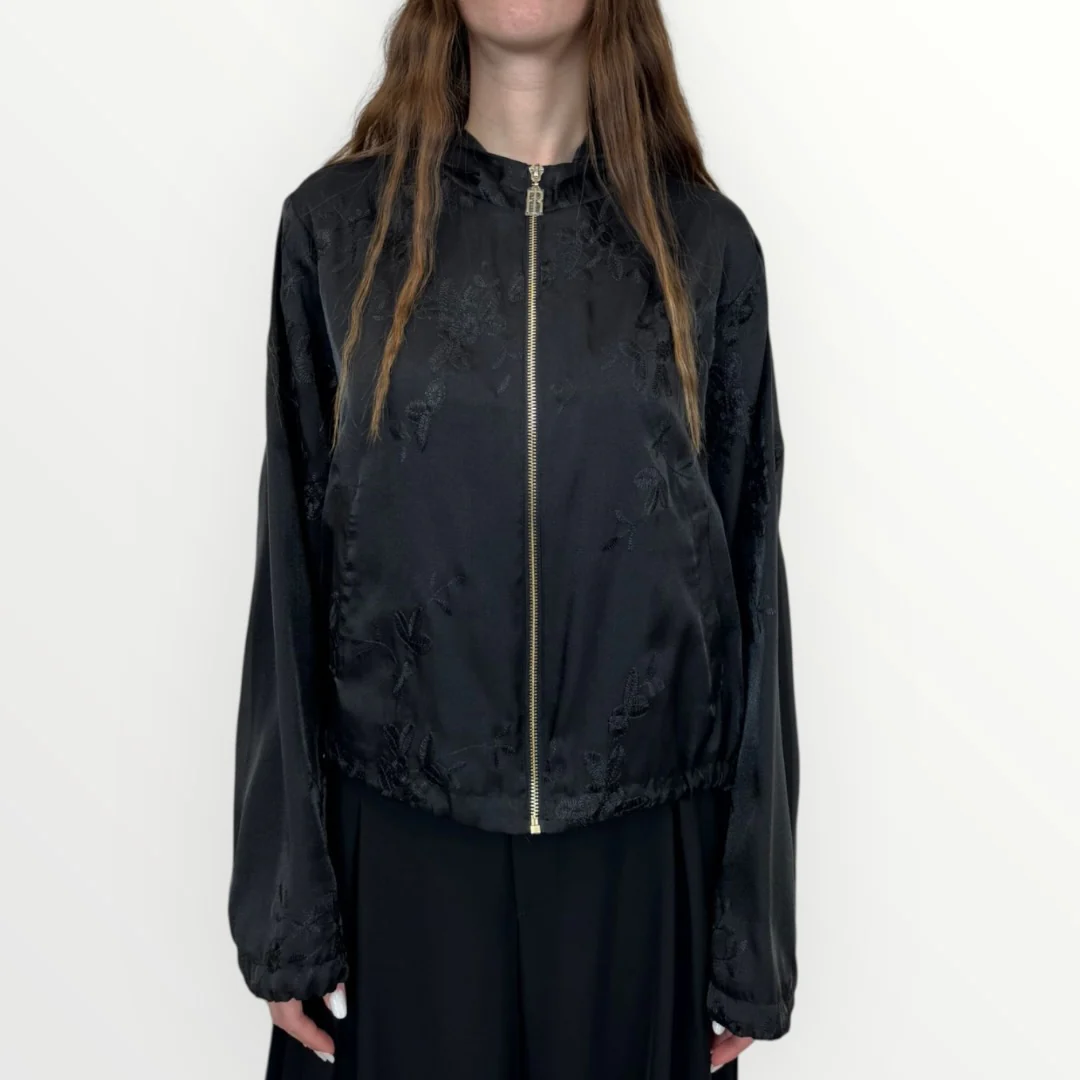 FRACOMINA - GIACCA BOMBER CON RICAMI FLOREALI - Image 6