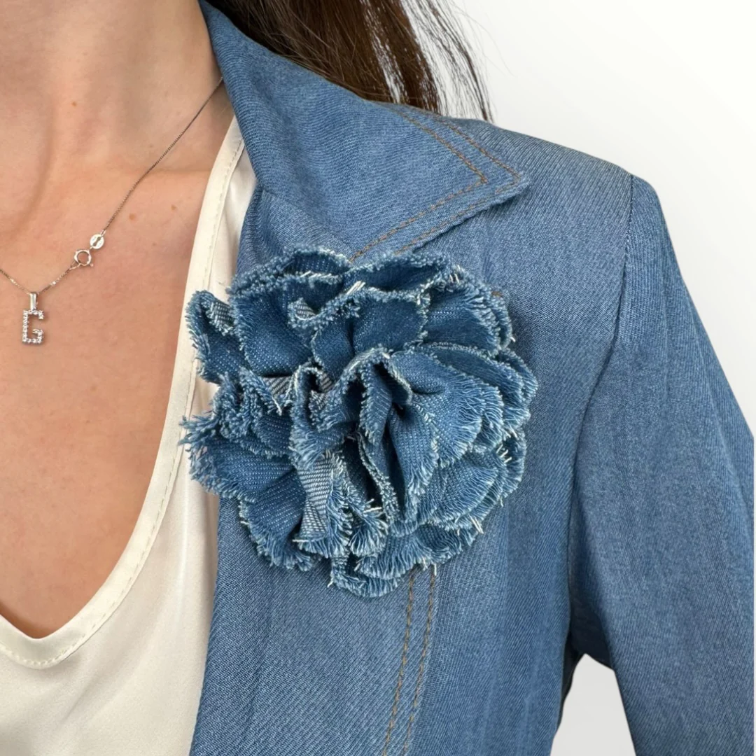 FRACOMINA - GIACCA IN CHAMBRAY - Image 3