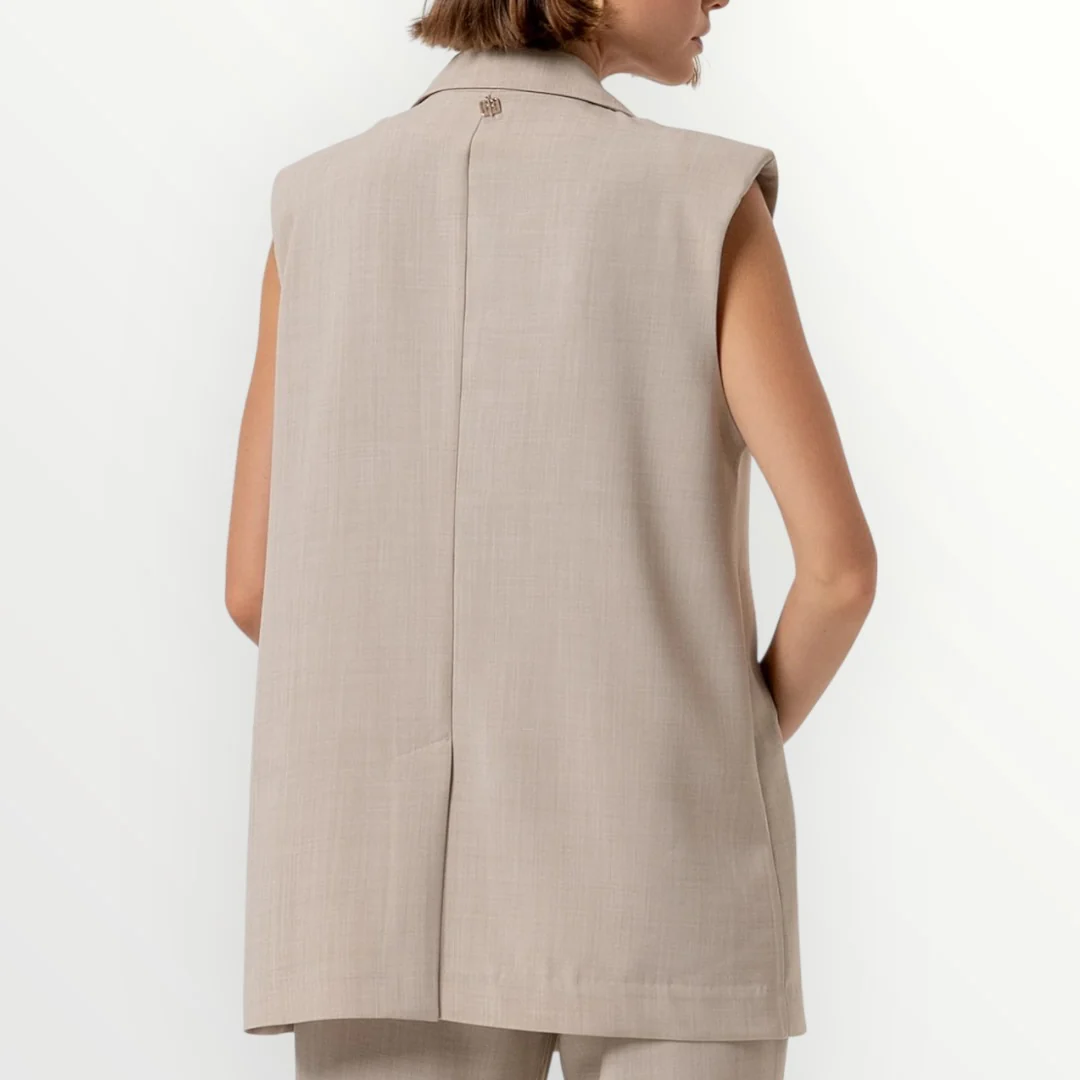 FRACOMINA - GILET MONOPETTO OVER - Image 2