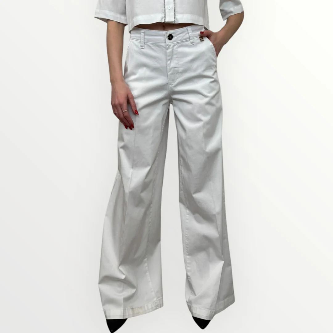 FRACOMINA - JEANS AMPIO A PALAZZO - Image 2