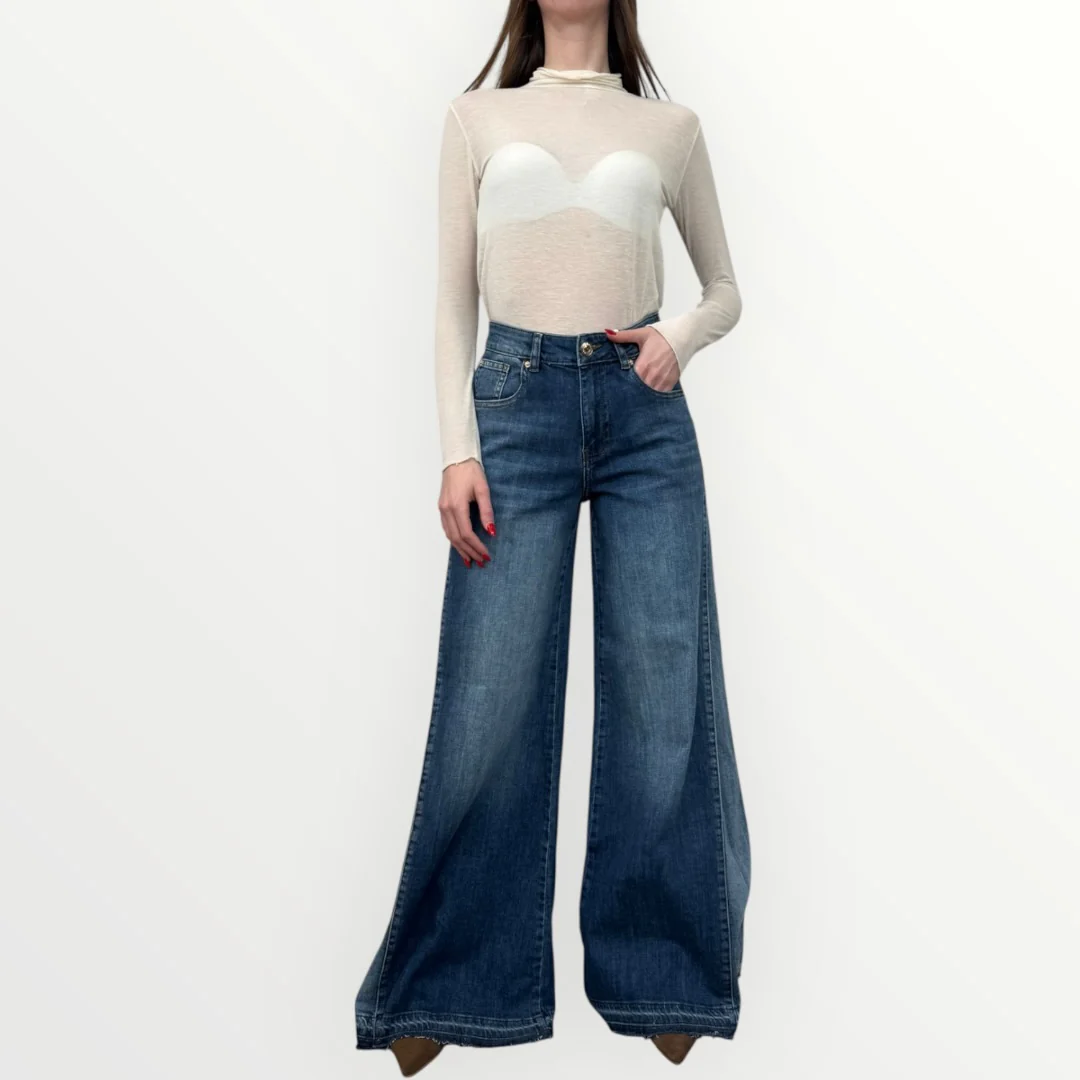 FRACOMINA - JEANS CON INSERTO IN DENIM - Image 4