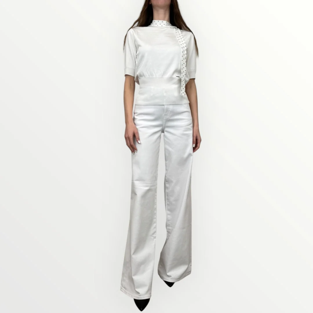 FRACOMINA - JEANS STRETCH A PALAZZO - Image 7