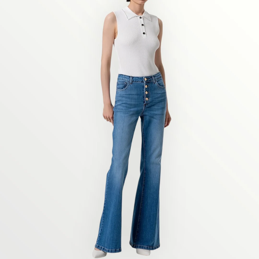 FRACOMINA - JEANS Z AMPA LAVAGGIO MEDIO