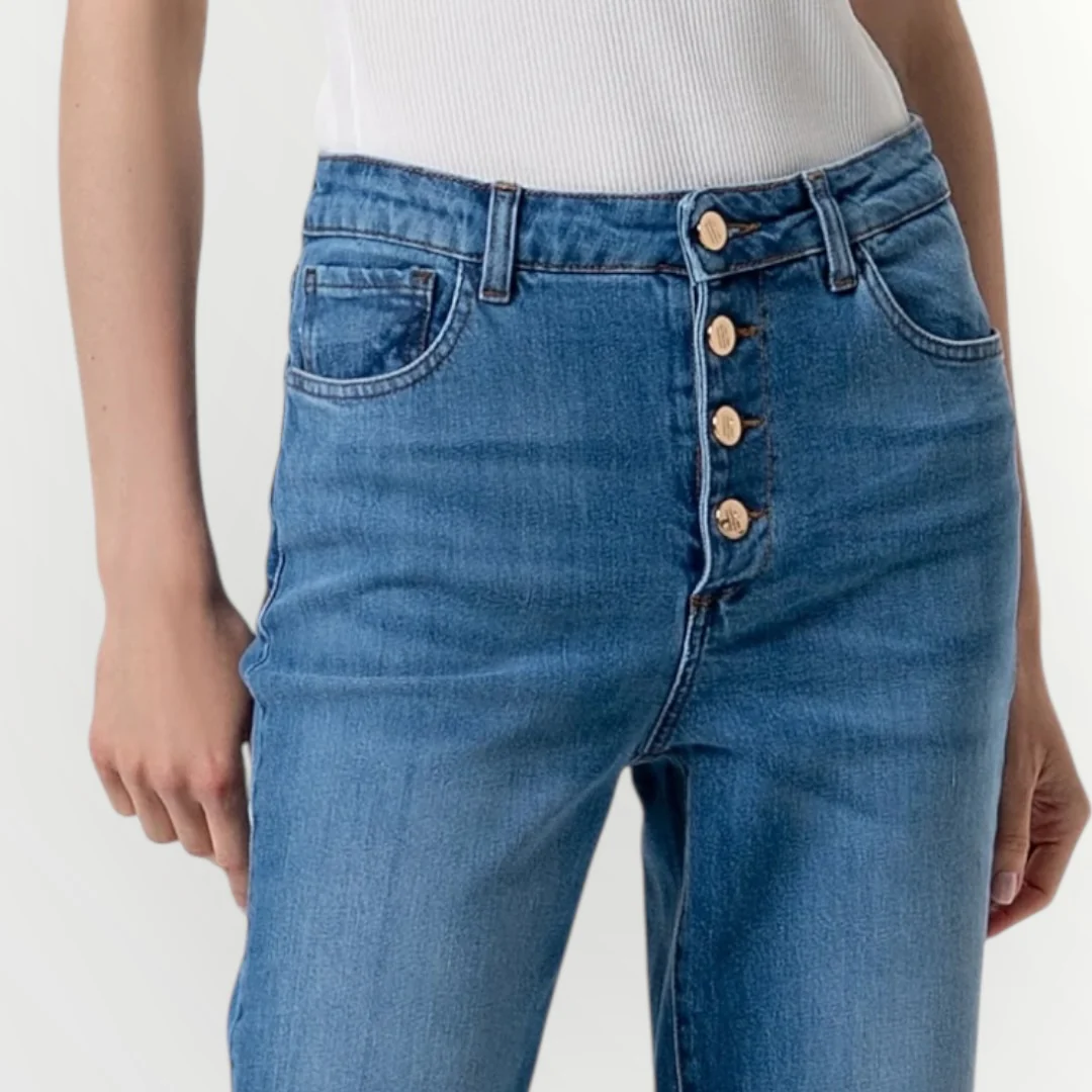 FRACOMINA - JEANS Z AMPA LAVAGGIO MEDIO - Image 4