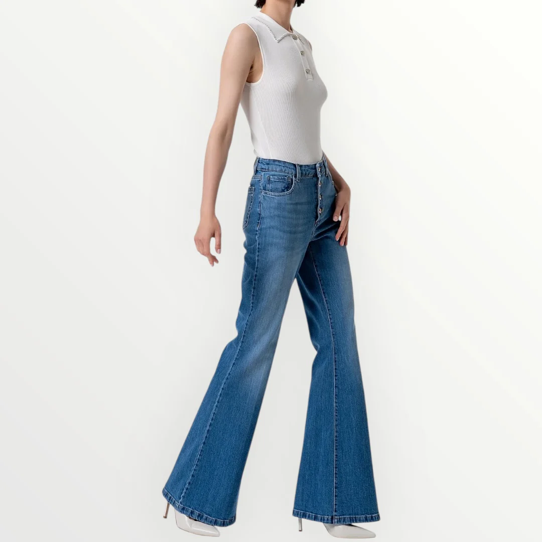 FRACOMINA - JEANS Z AMPA LAVAGGIO MEDIO - Image 5
