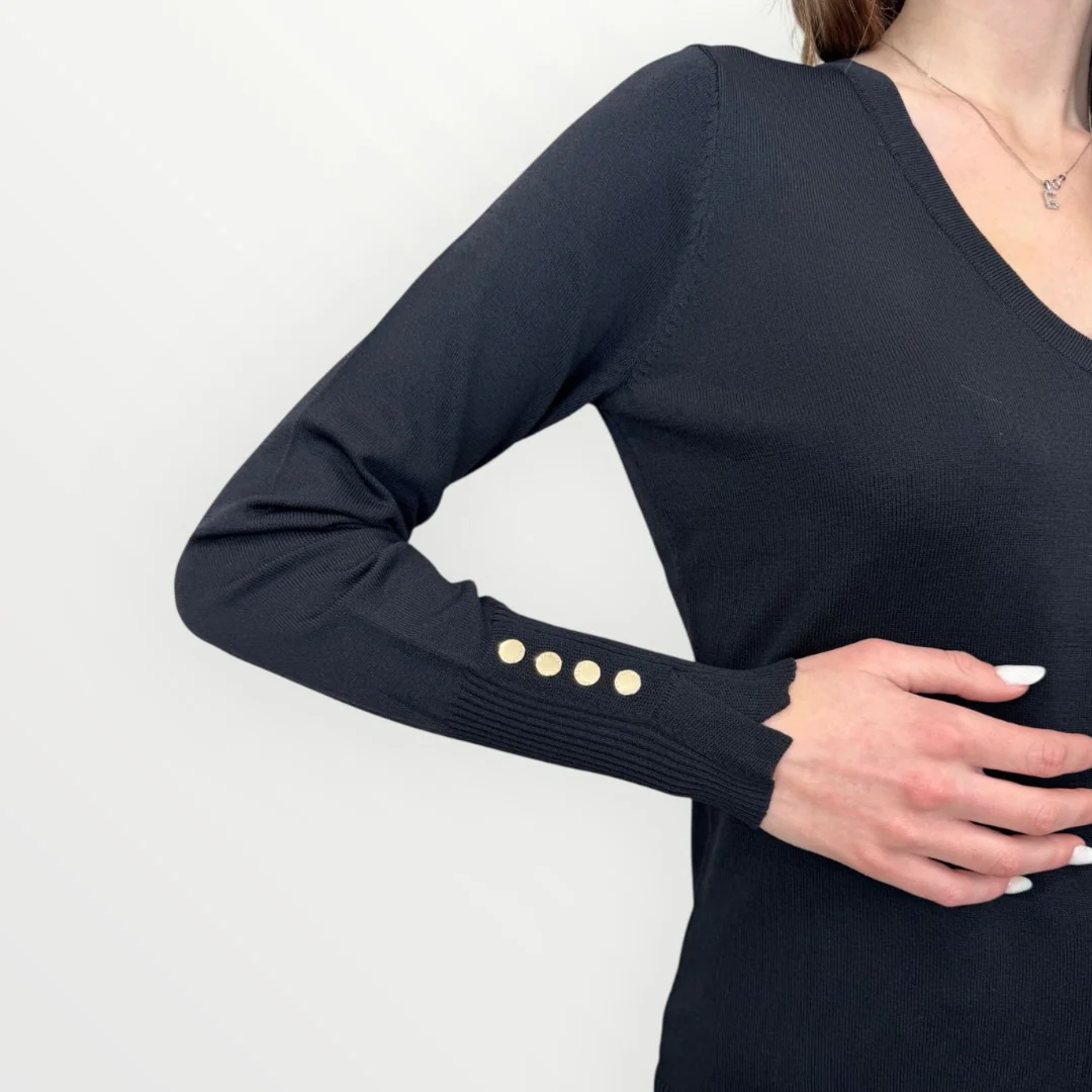 FRACOMINA - MAGLIA SLIM CON SCOLLO A V - Image 10