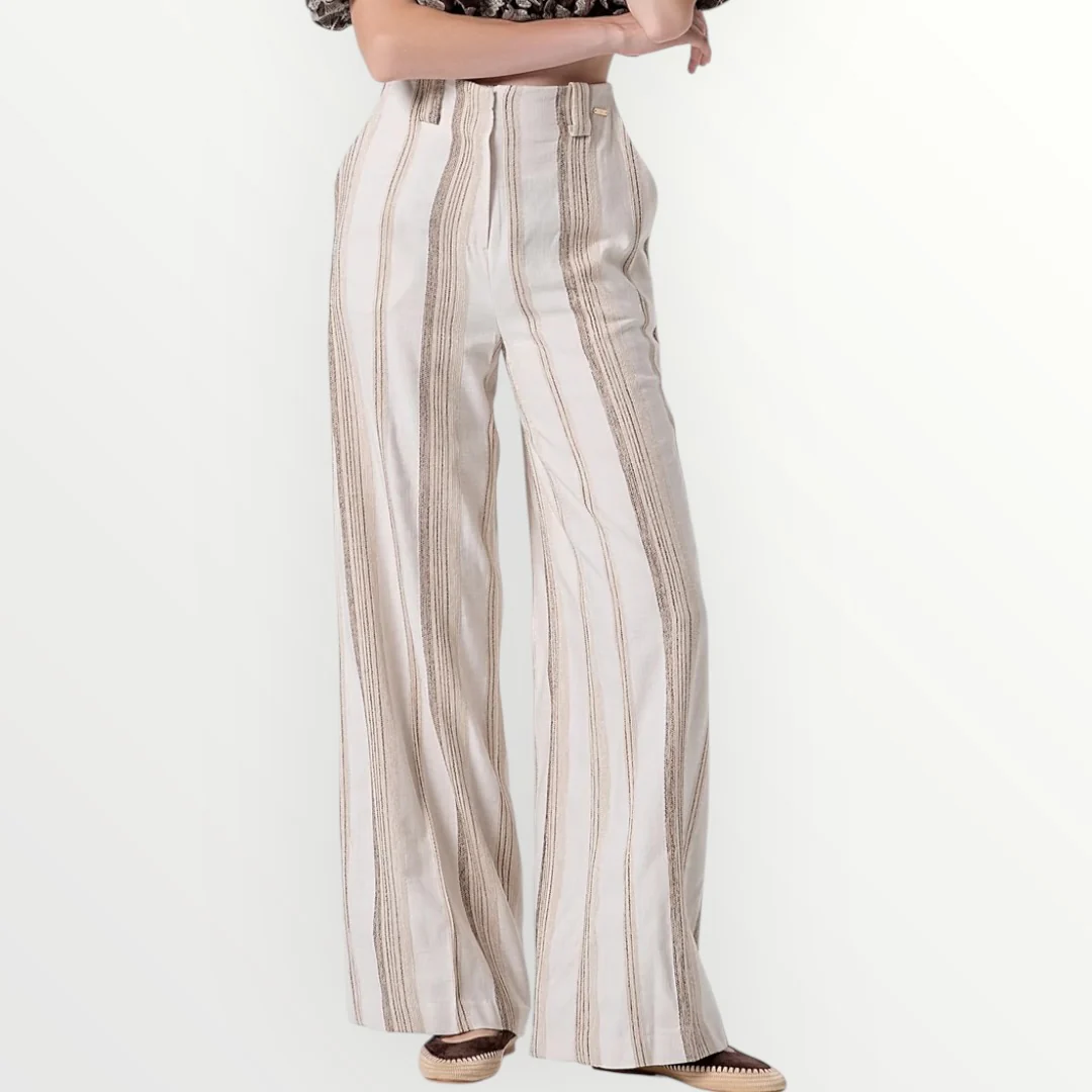 FRACOMINA - PANTALONE A PALAZZO A RIGHE