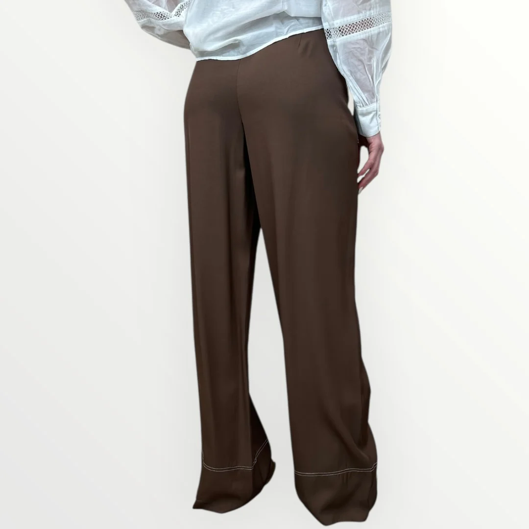 FRACOMINA - PANTALONE LUNGO IN VISCOSA - Image 2