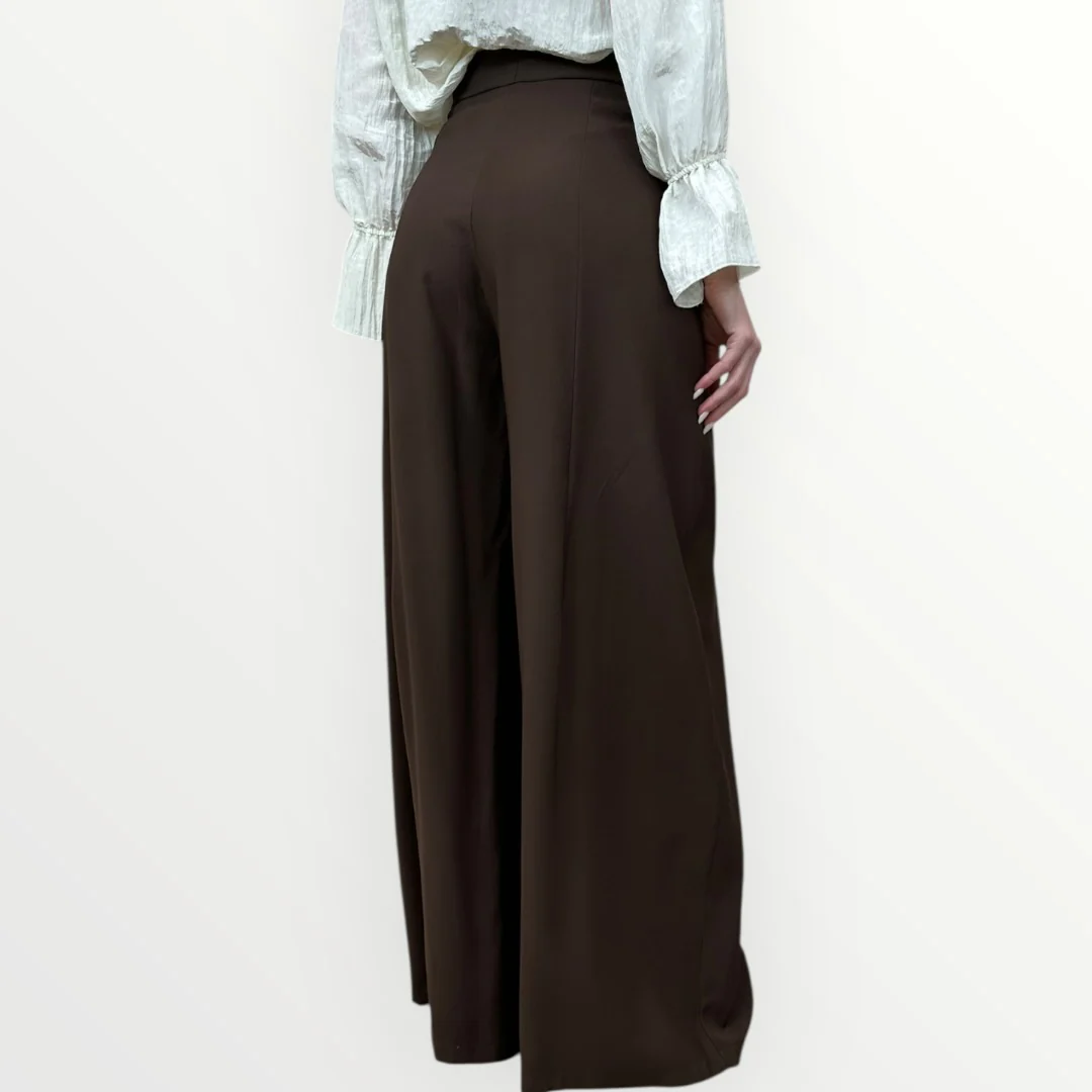 FRACOMINA - PANTALONE LUNGO IN VISCOSA - Image 3