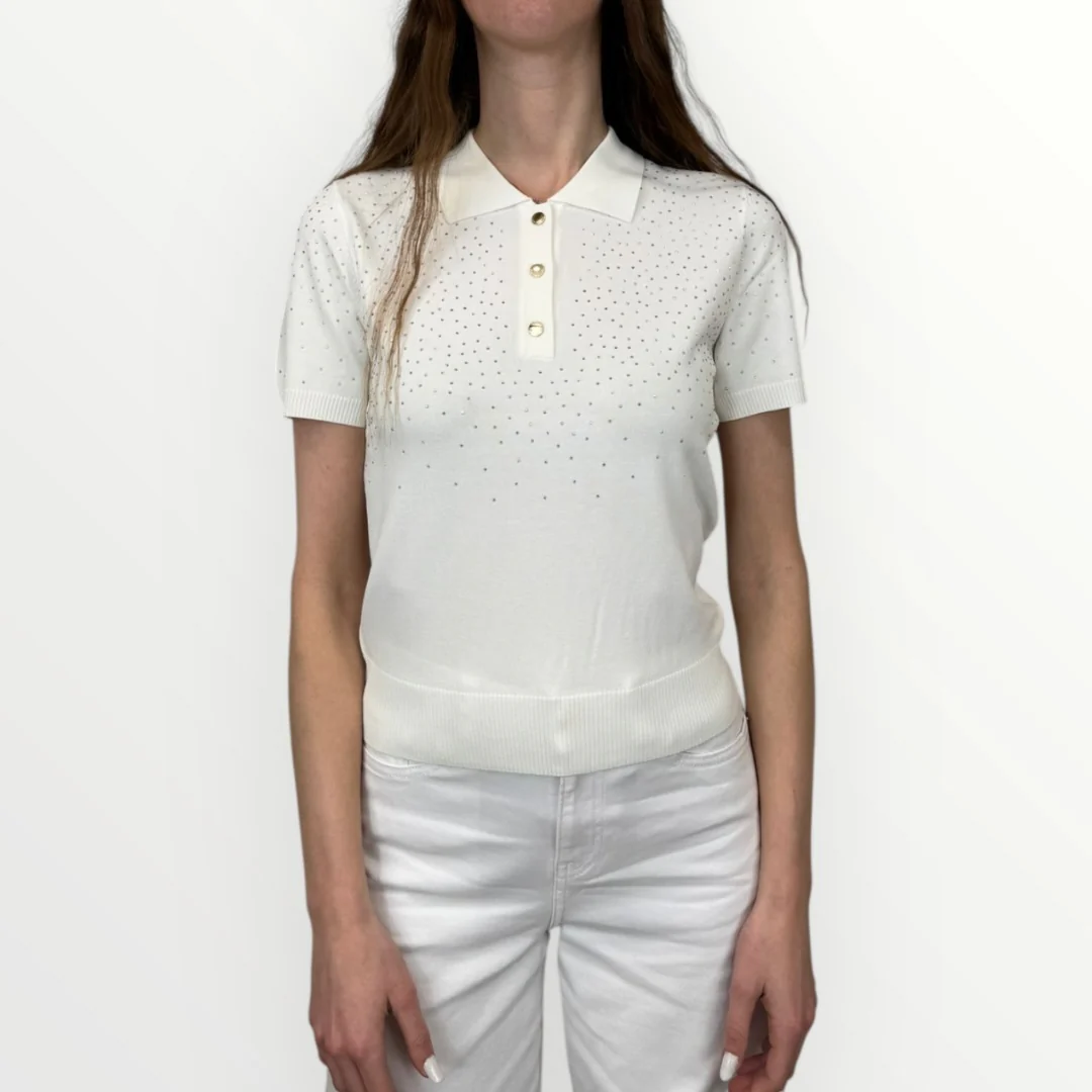 FRACOMINA - POLO CON BRILLANTINI