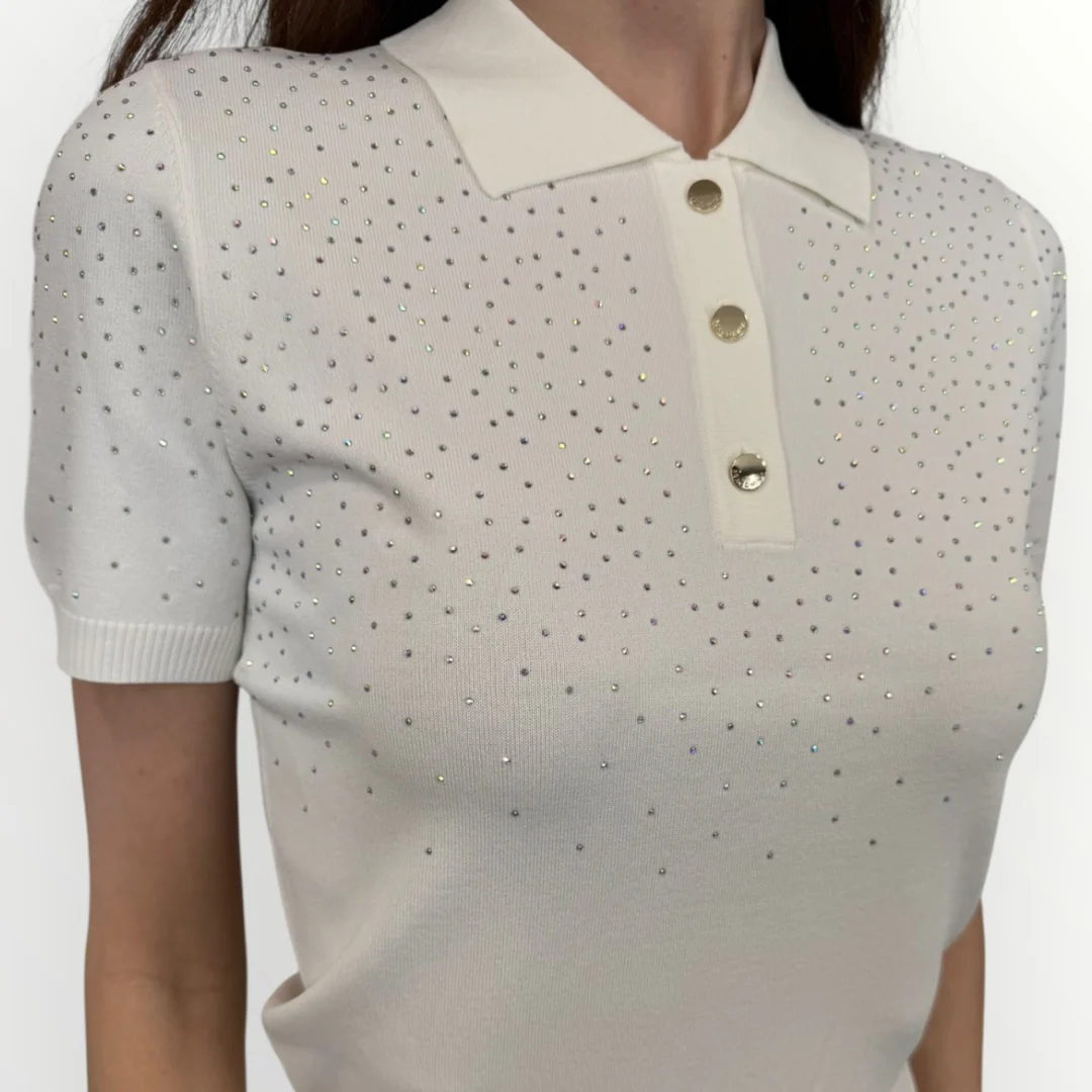 FRACOMINA - POLO CON BRILLANTINI - Image 2