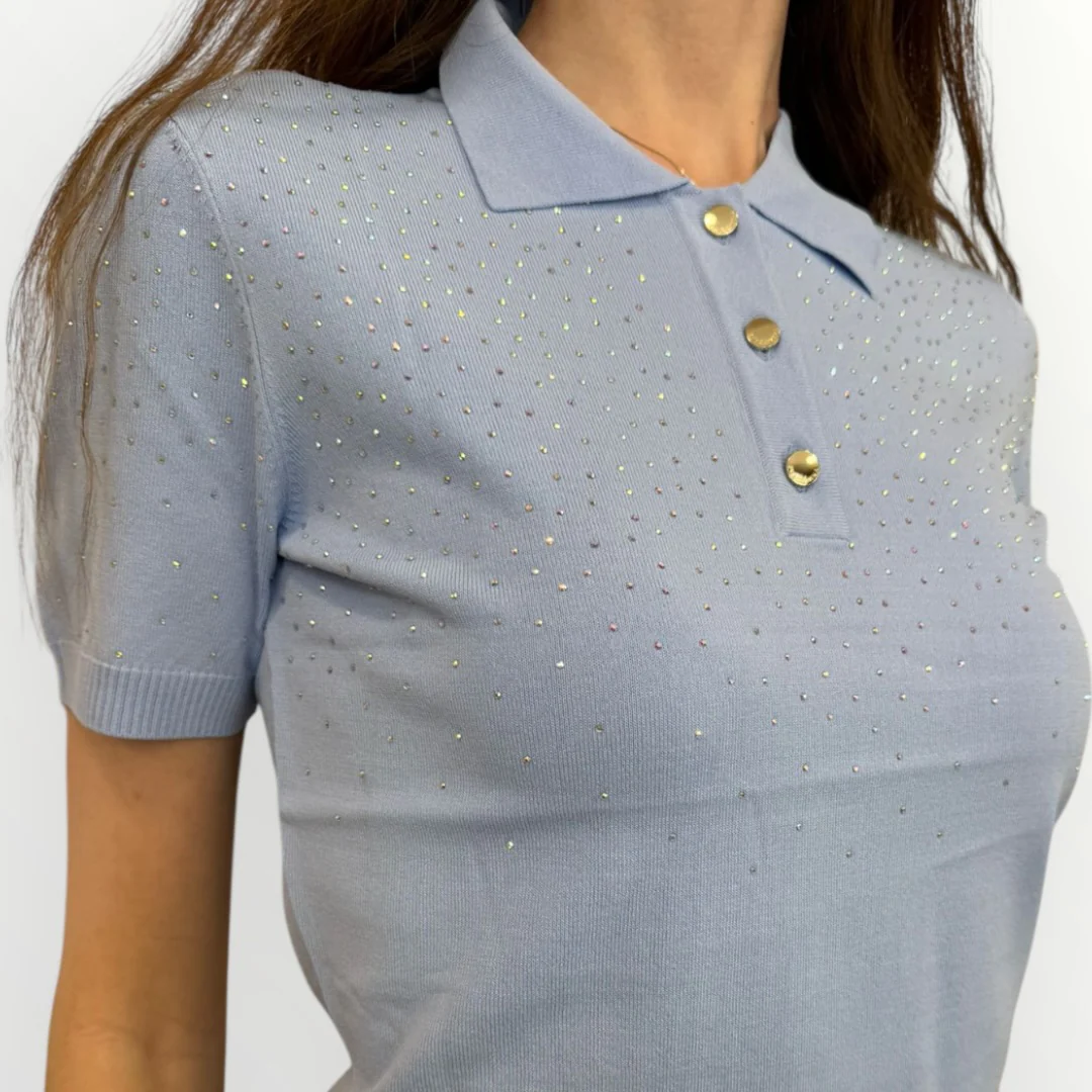 FRACOMINA - POLO CON BRILLANTINI - Image 7