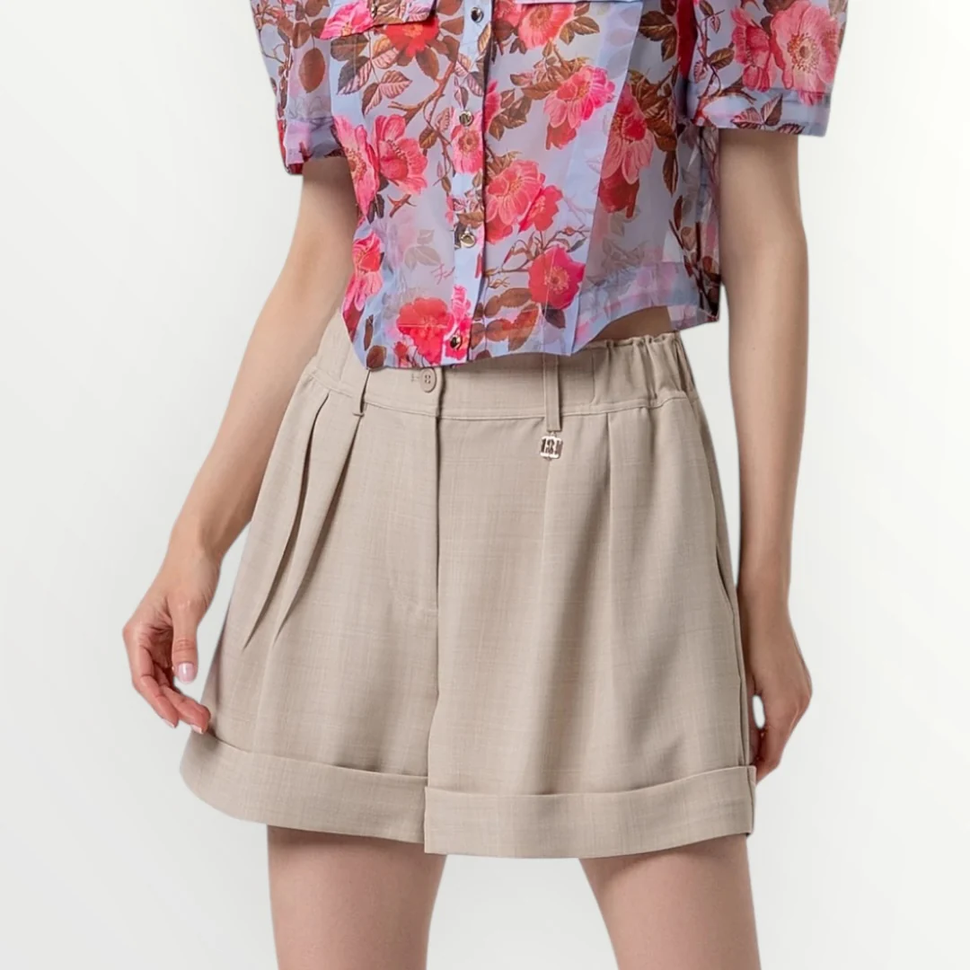 FRACOMINA - SHORT FLARE CON PINCES - Image 4