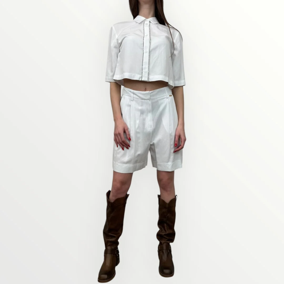 FRACOMINA - SHORT REGULAR IN LINO - Image 3