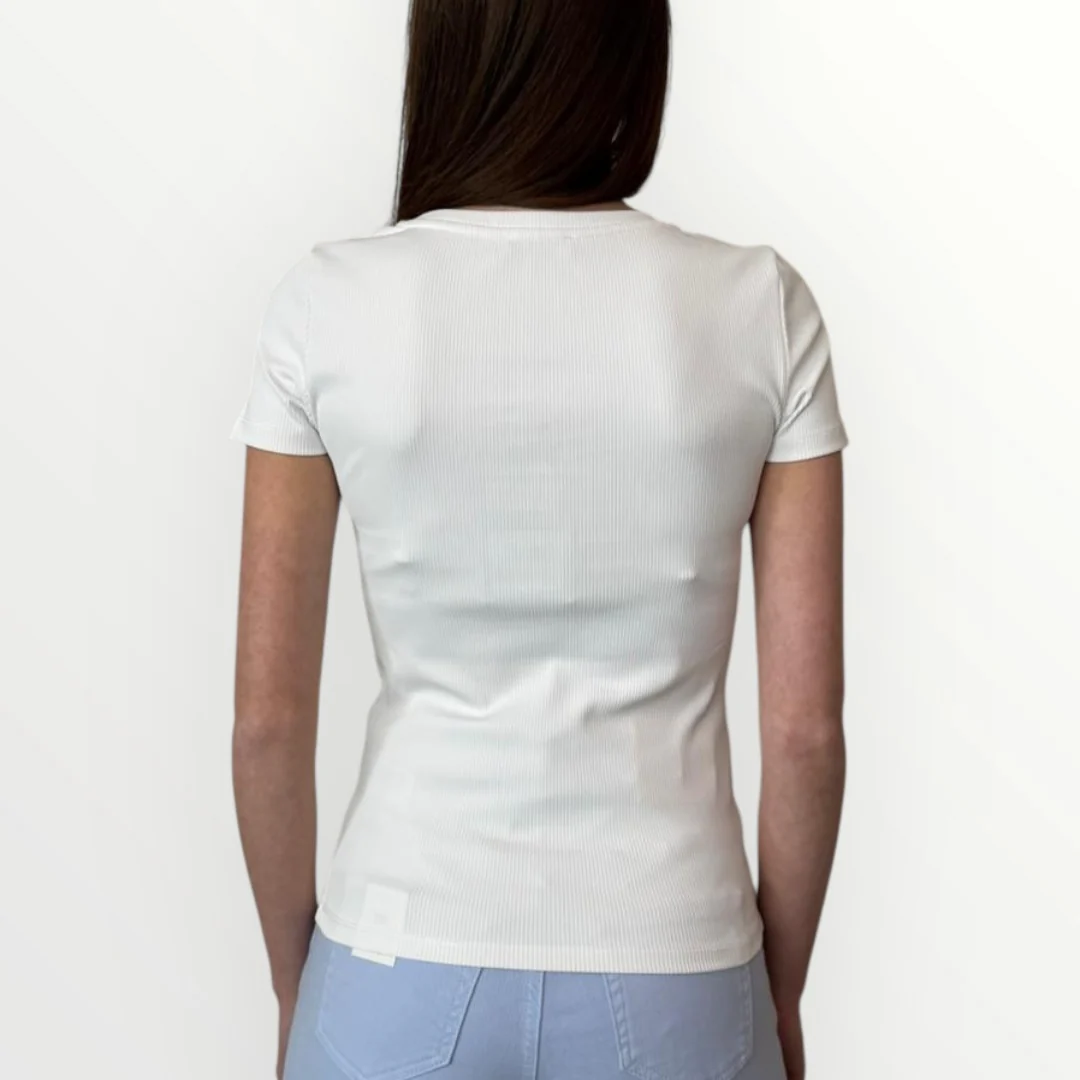 FRACOMINA - T-SHIRT CON LOGO DI BRILLANTI - Image 2