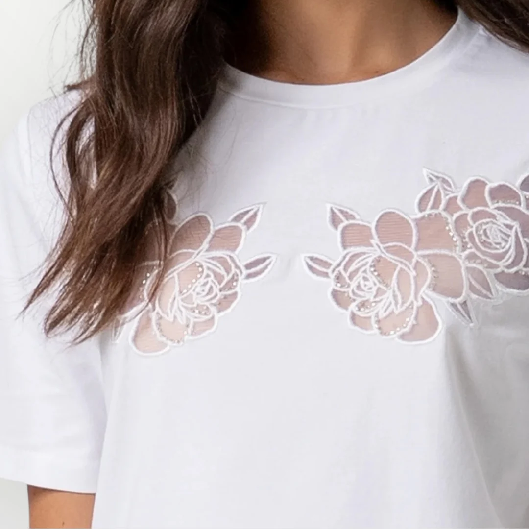 FRACOMINA - T-SHIRT CON RICAMI - Image 3