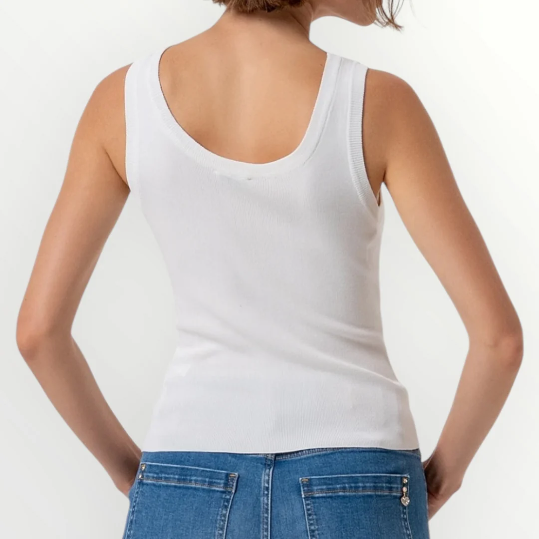 FRACOMINA - TOP IN MAGLIA CON BRILLANTINI - Image 2