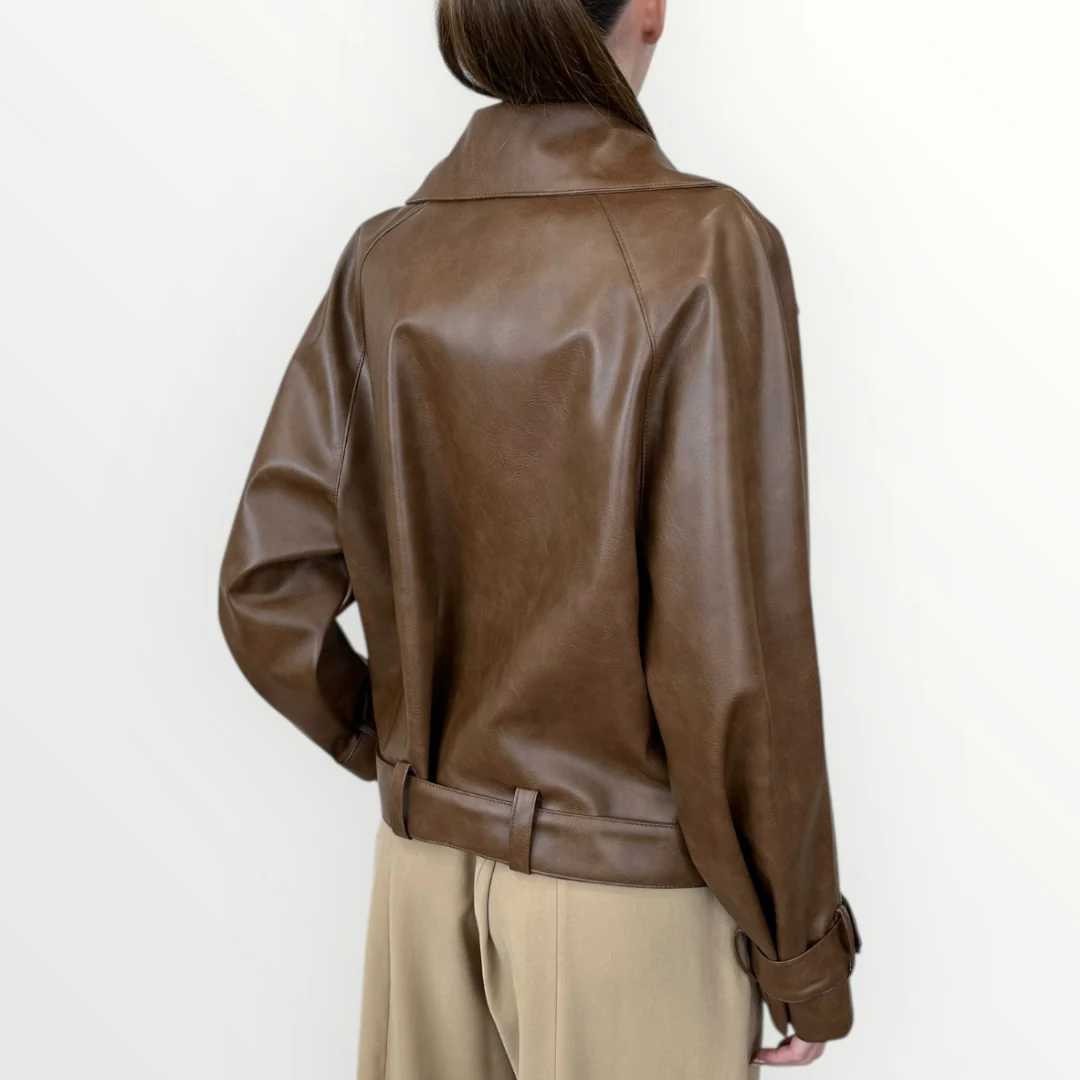HAVEONE - BOMBER DOPPIOPETTO CON CINTURA - Image 2