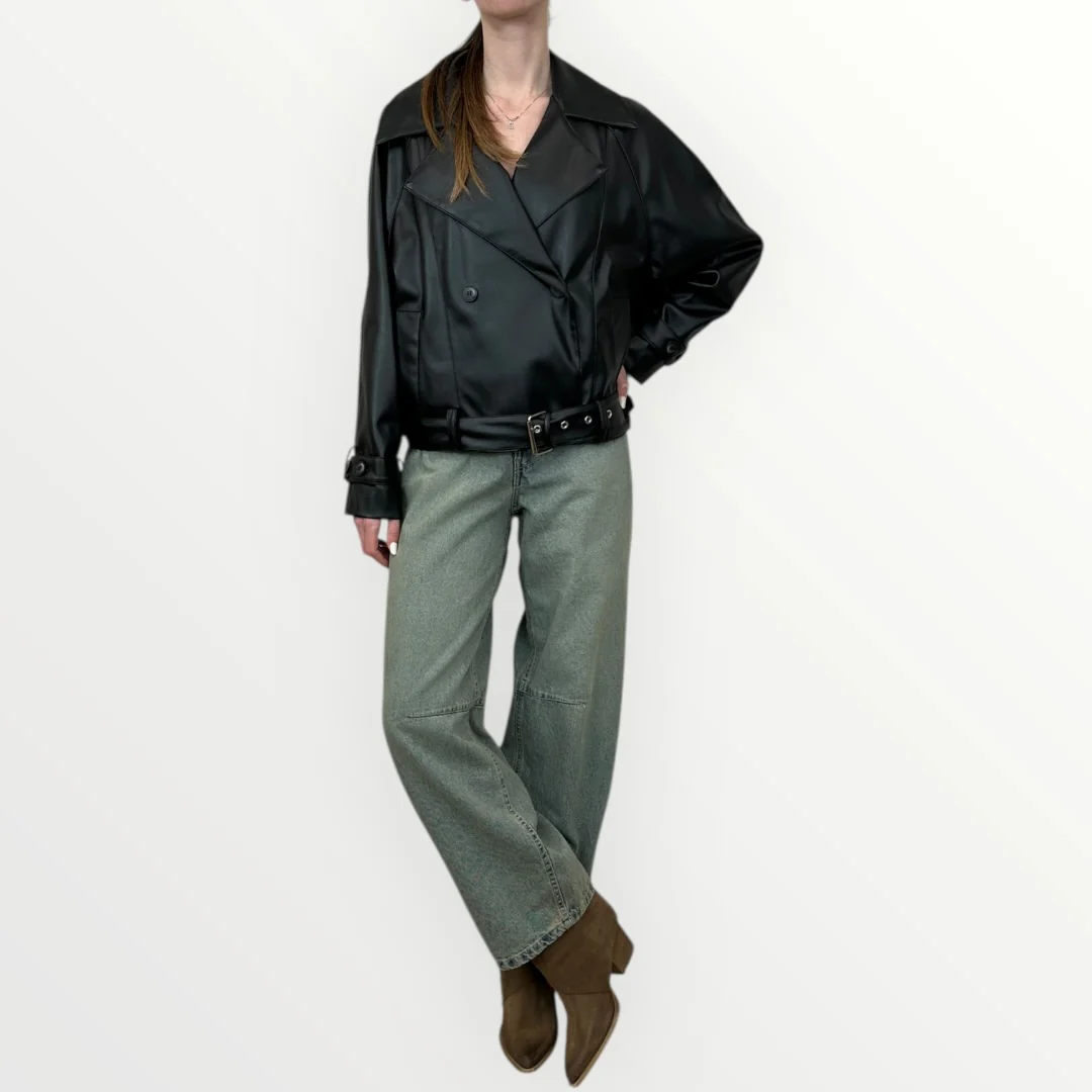 HAVEONE - BOMBER DOPPIOPETTO CON CINTURA - Image 7