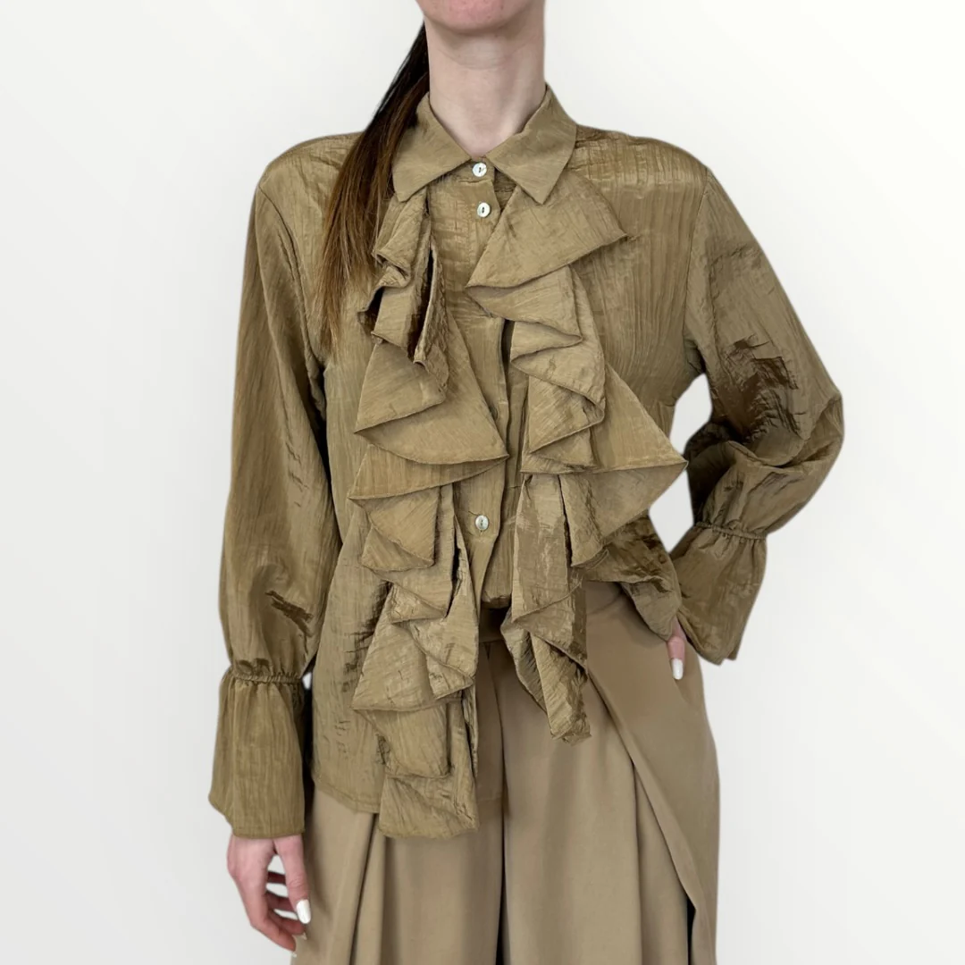 HAVEONE - CAMICIA CON AMPIA RUCHES - Image 4