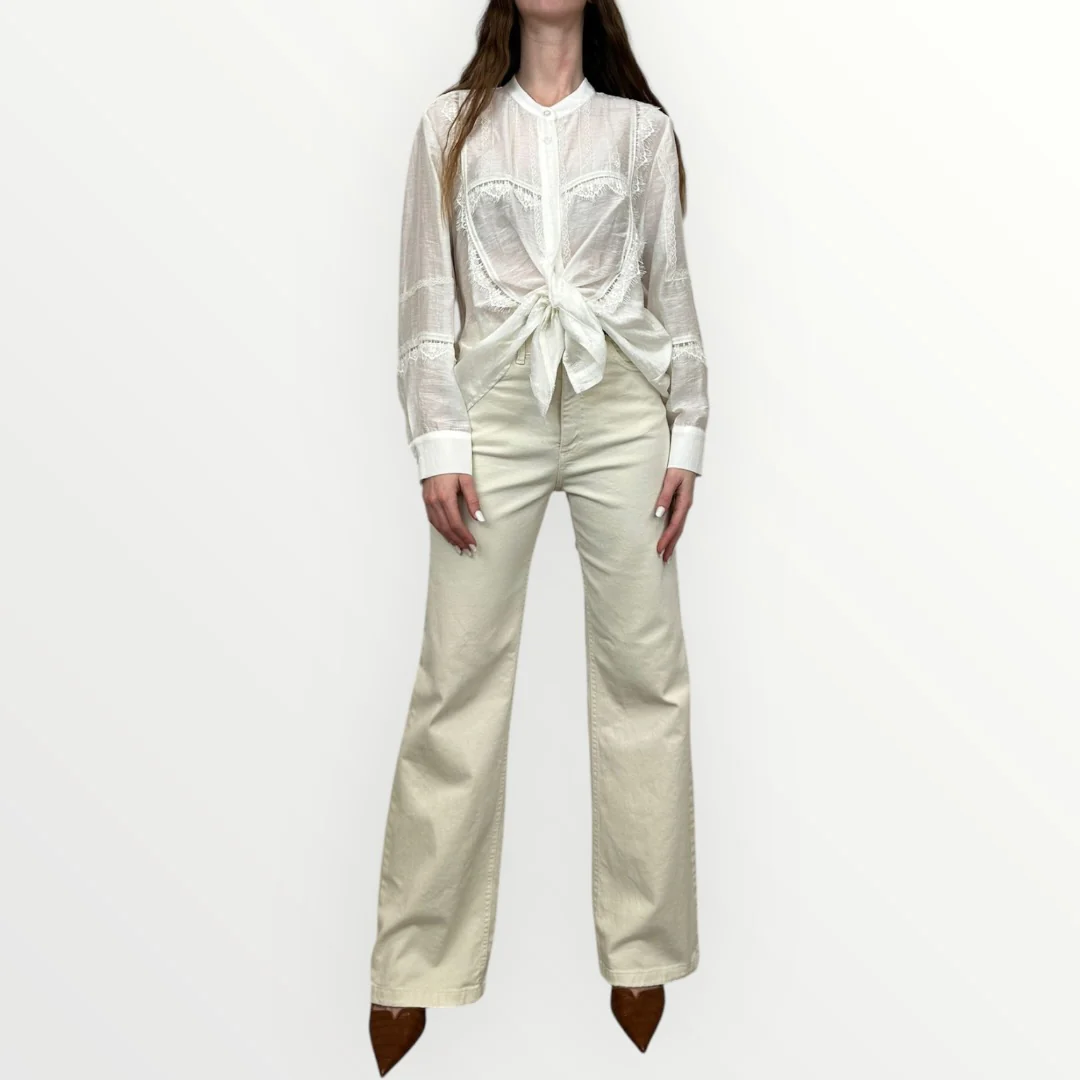 HAVEONE - CAMICIA CON PROFILI IN PIZZO - Image 3