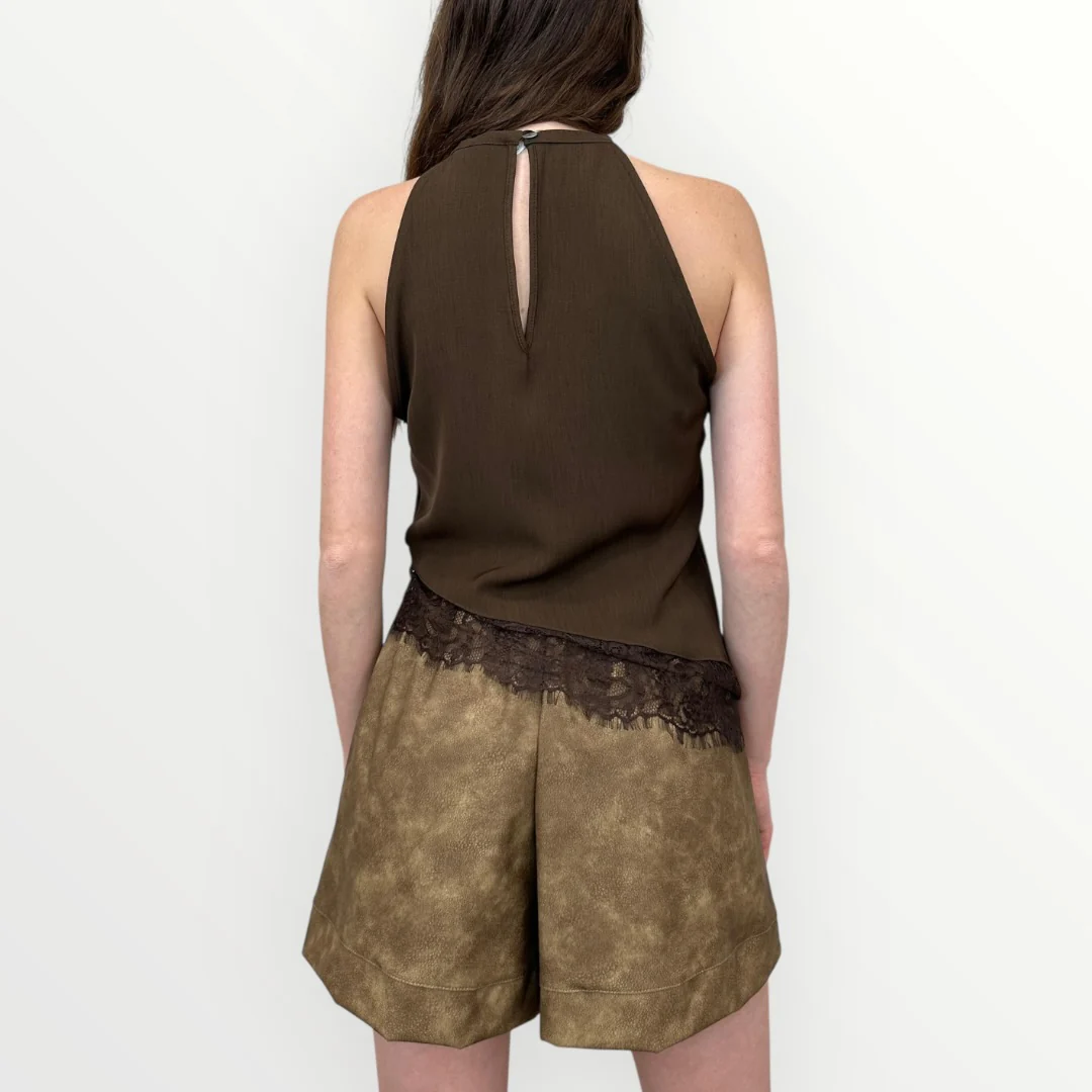 HAVEONE - CANOTTA ASIMMETRICA CON PIZZO - Image 2