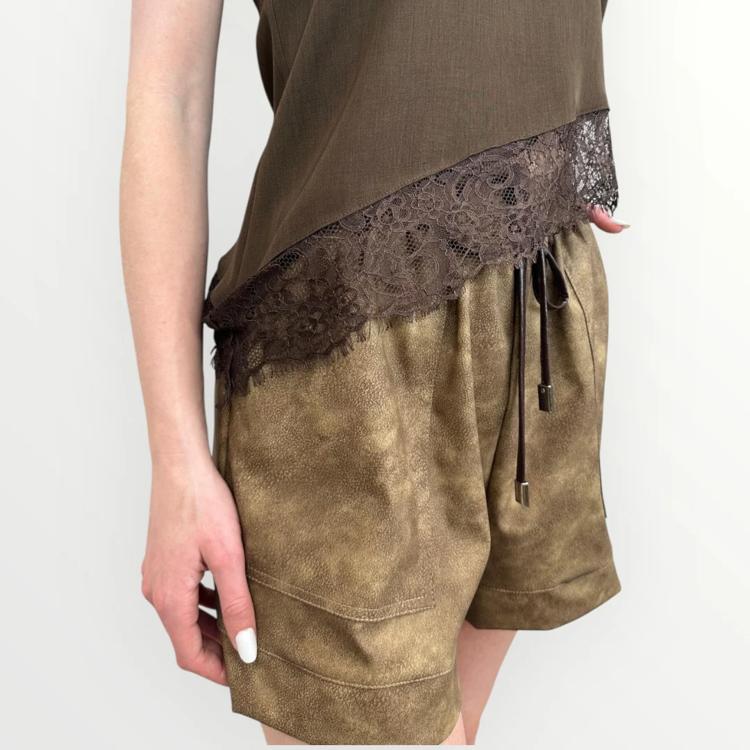 HAVEONE - CANOTTA ASIMMETRICA CON PIZZO - Image 3