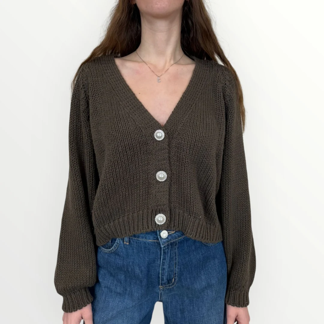HAVEONE - CARDIGAN BOTTONI GIOIELLO
