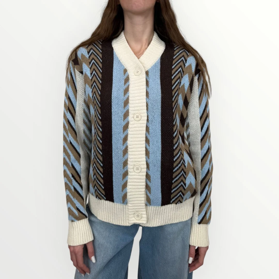HAVEONE - CARDIGAN MOTIVO GEOMETRICO