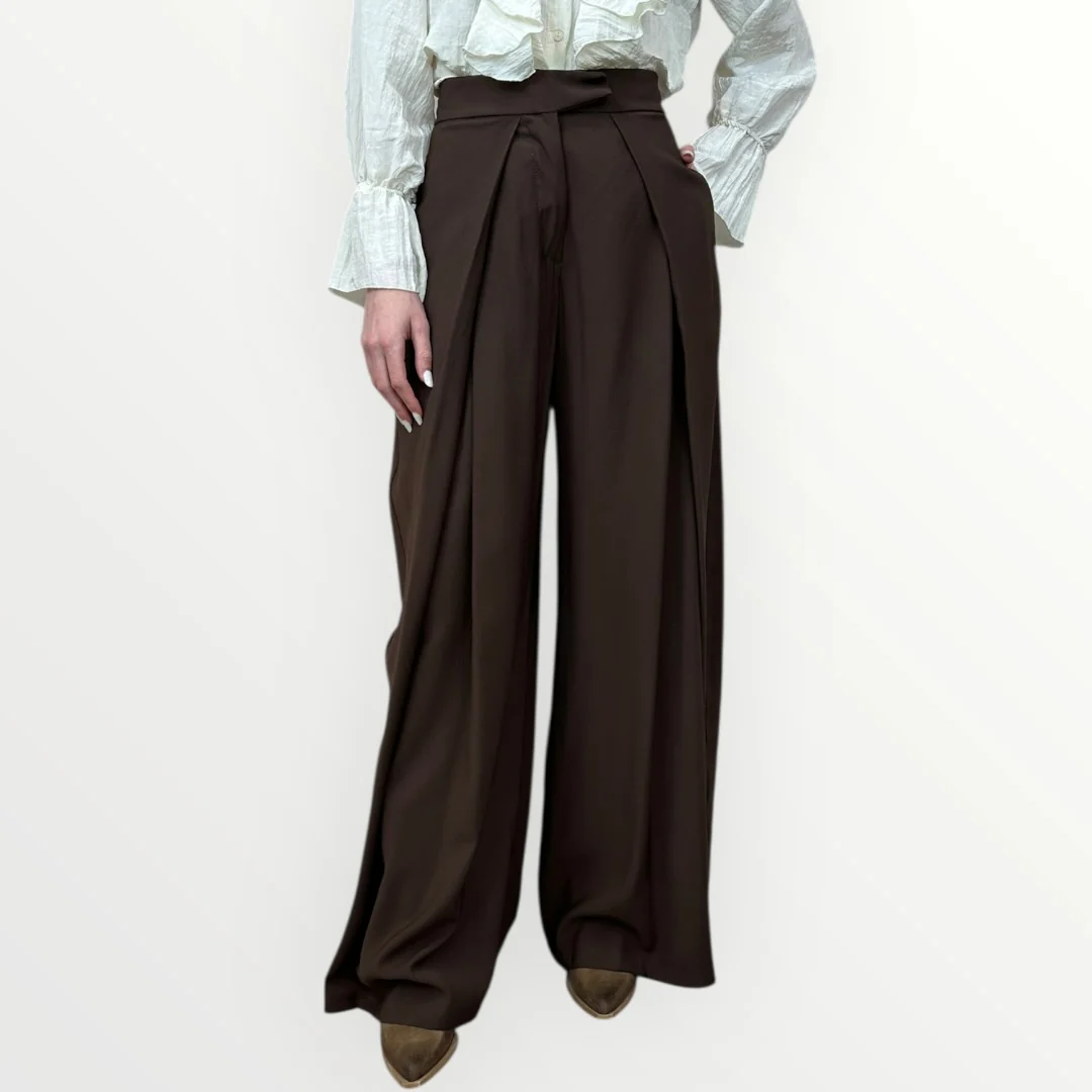 HAVEONE - PANTALONE AMPIO CON PINCES - Image 4