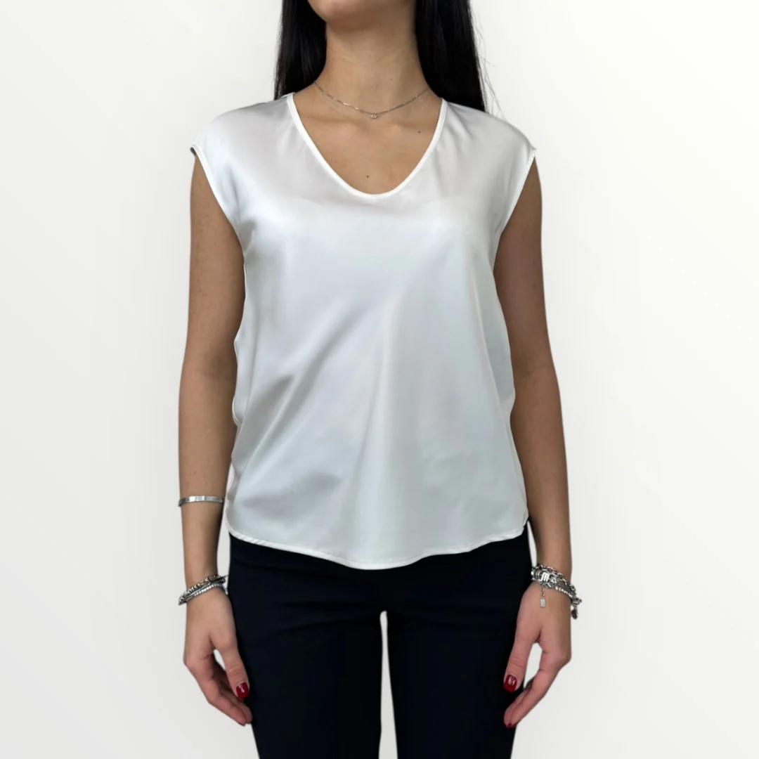 IMPERIAL - BLUSA CON SCOLLO A V - Image 10