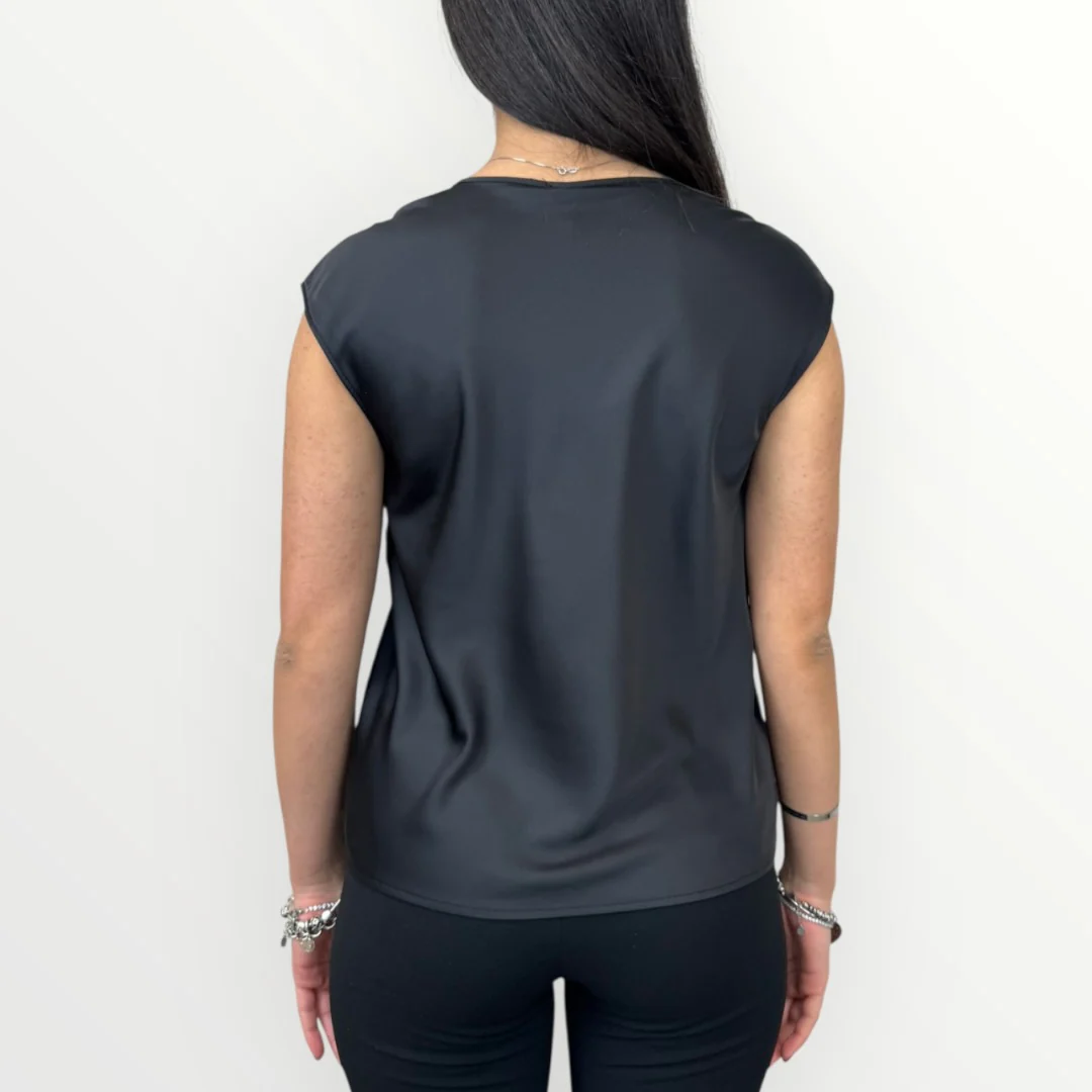 IMPERIAL - BLUSA CON SCOLLO A V - Image 5