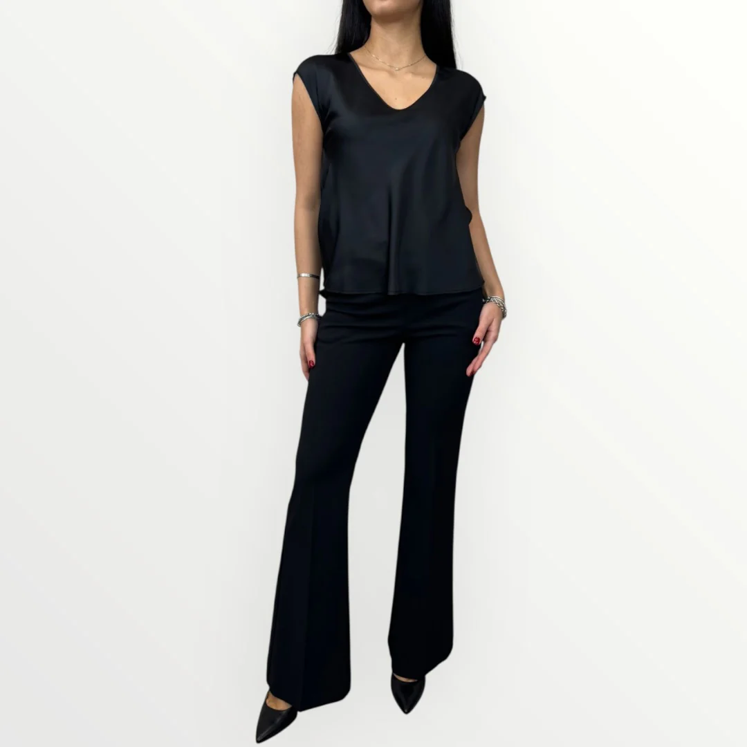 IMPERIAL - BLUSA CON SCOLLO A V - Image 6