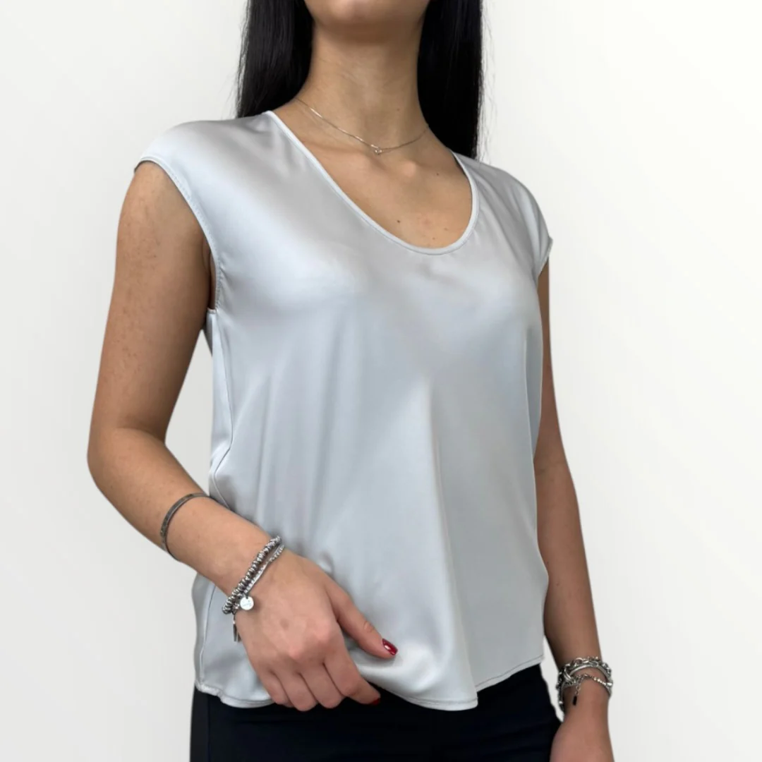 IMPERIAL - BLUSA CON SCOLLO A V - Image 9