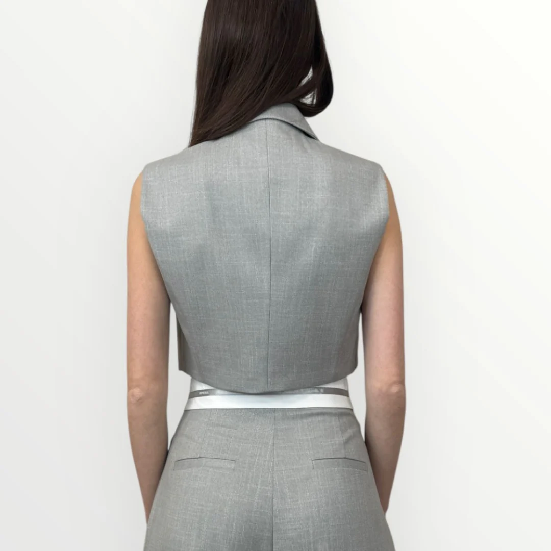 IMPERIAL - GILET CROPPED MONOPETTO - Image 5