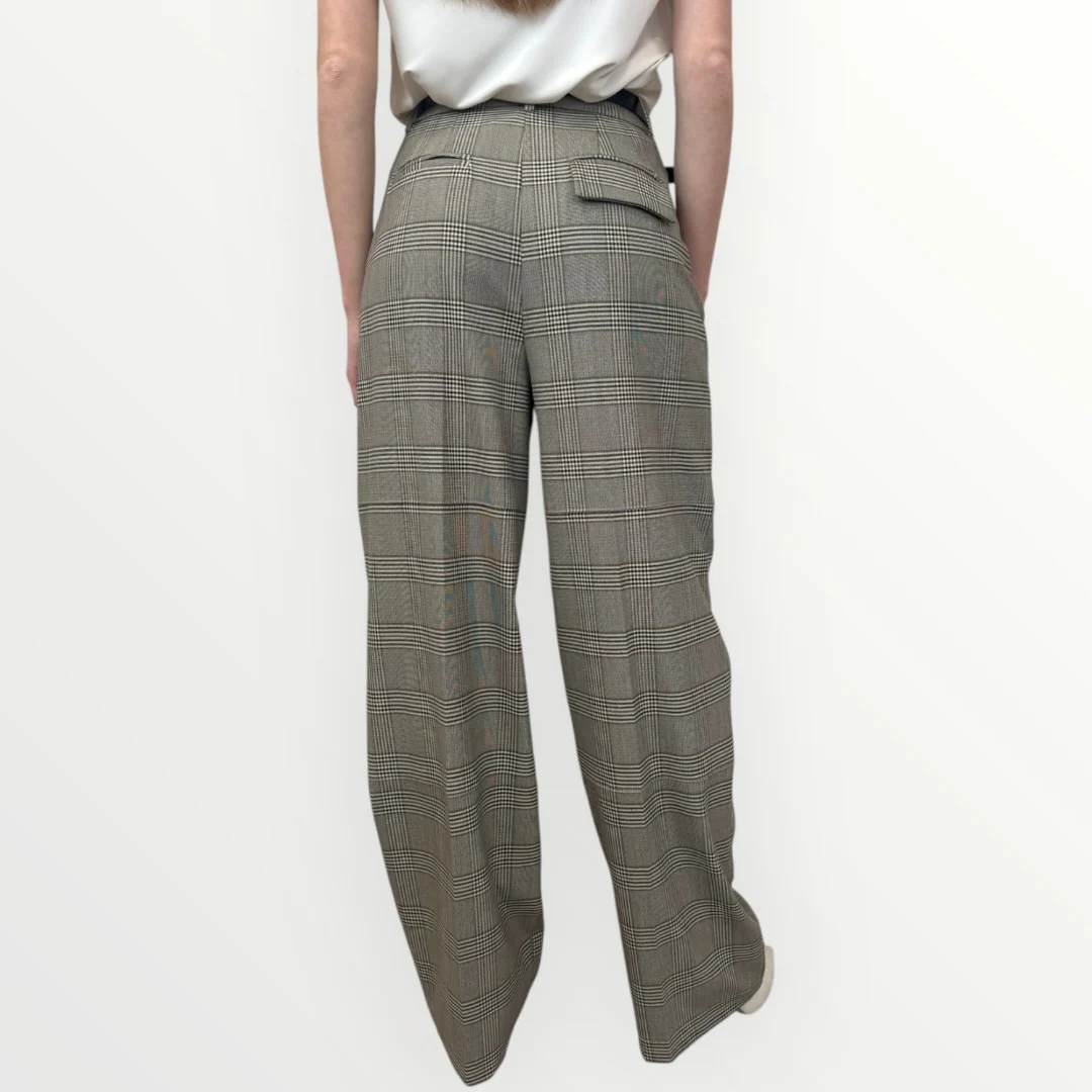 IMPERIAL - PANTALONE IN CHECK A PALAZZO - Image 2