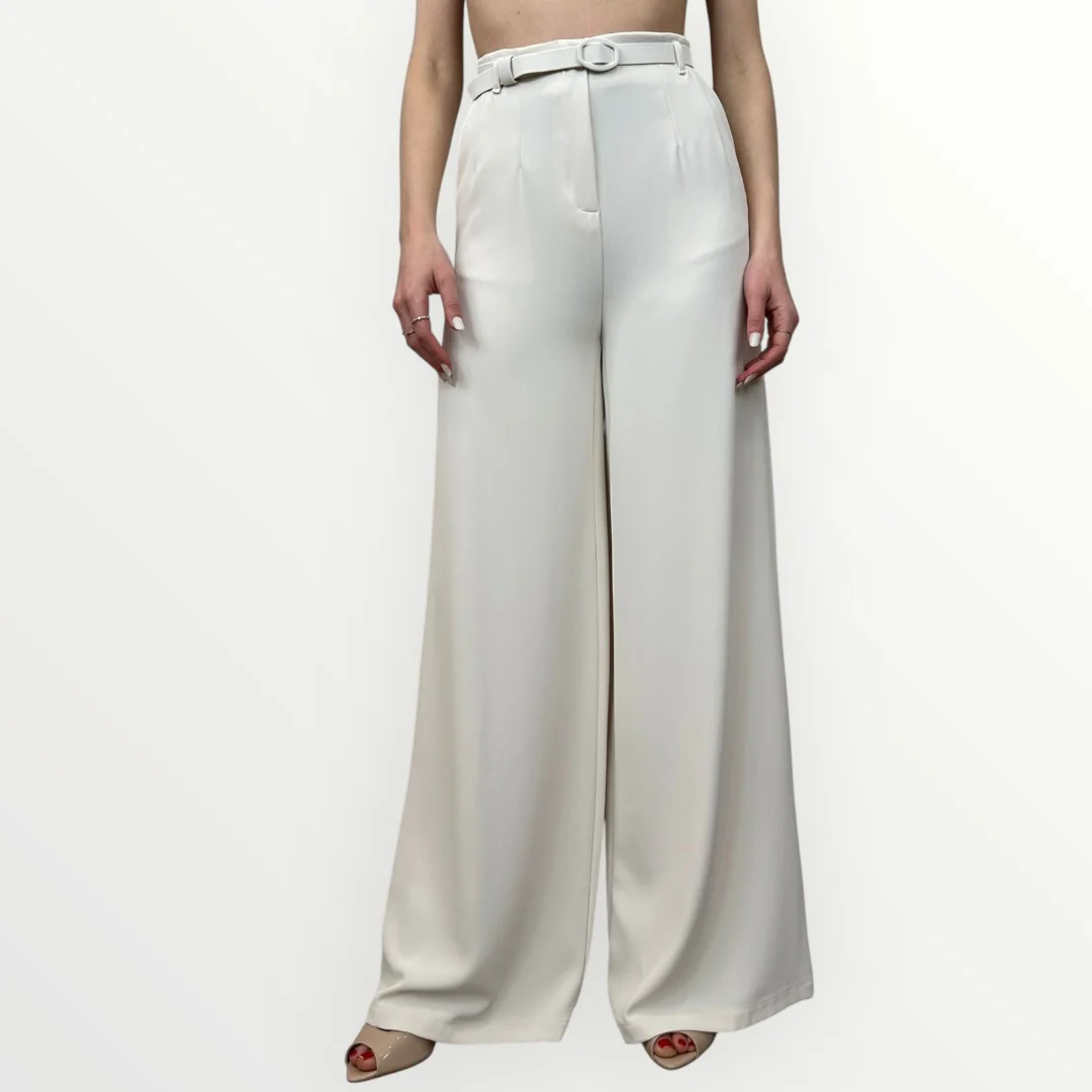 IMPERIAL - PANTALONE A PALAZZO CON CINTURA