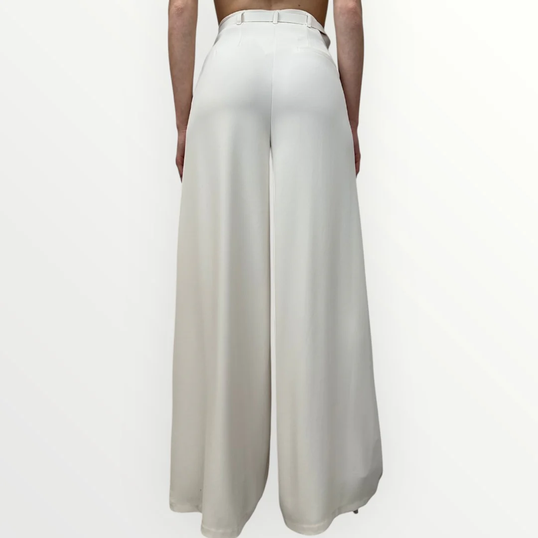 IMPERIAL - PANTALONE A PALAZZO CON CINTURA - Image 2