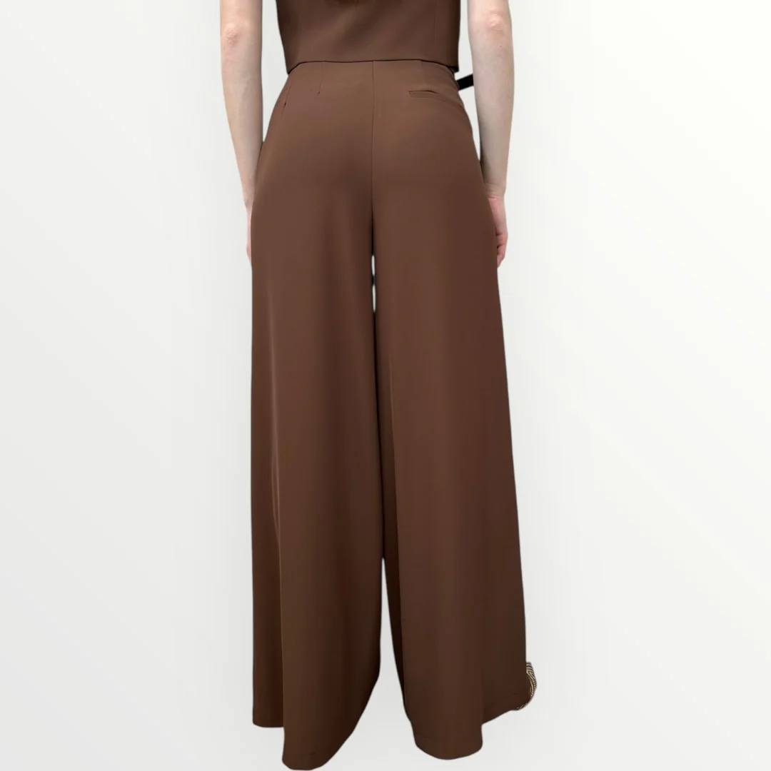 IMPERIAL - PANTALONE A PALAZZO CON CINTURA - Image 5