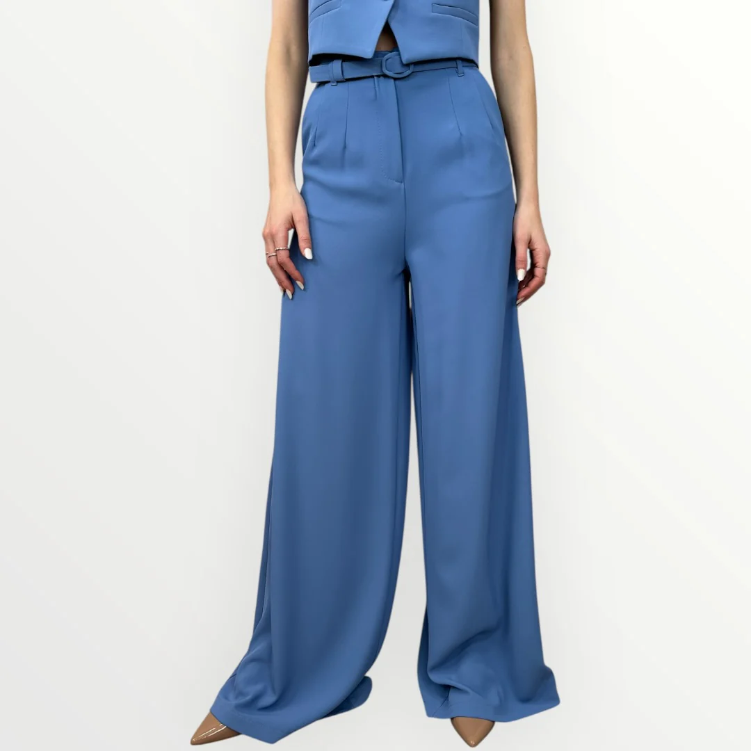 IMPERIAL - PANTALONE A PALAZZO CON CINTURA - Image 7