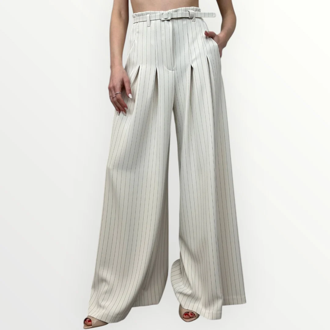 IMPERIAL - PANTALONE GESSATO A PALAZZO