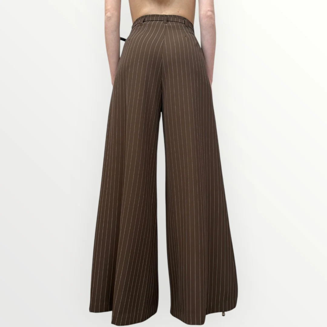 IMPERIAL - PANTALONE GESSATO A PALAZZO - Image 5