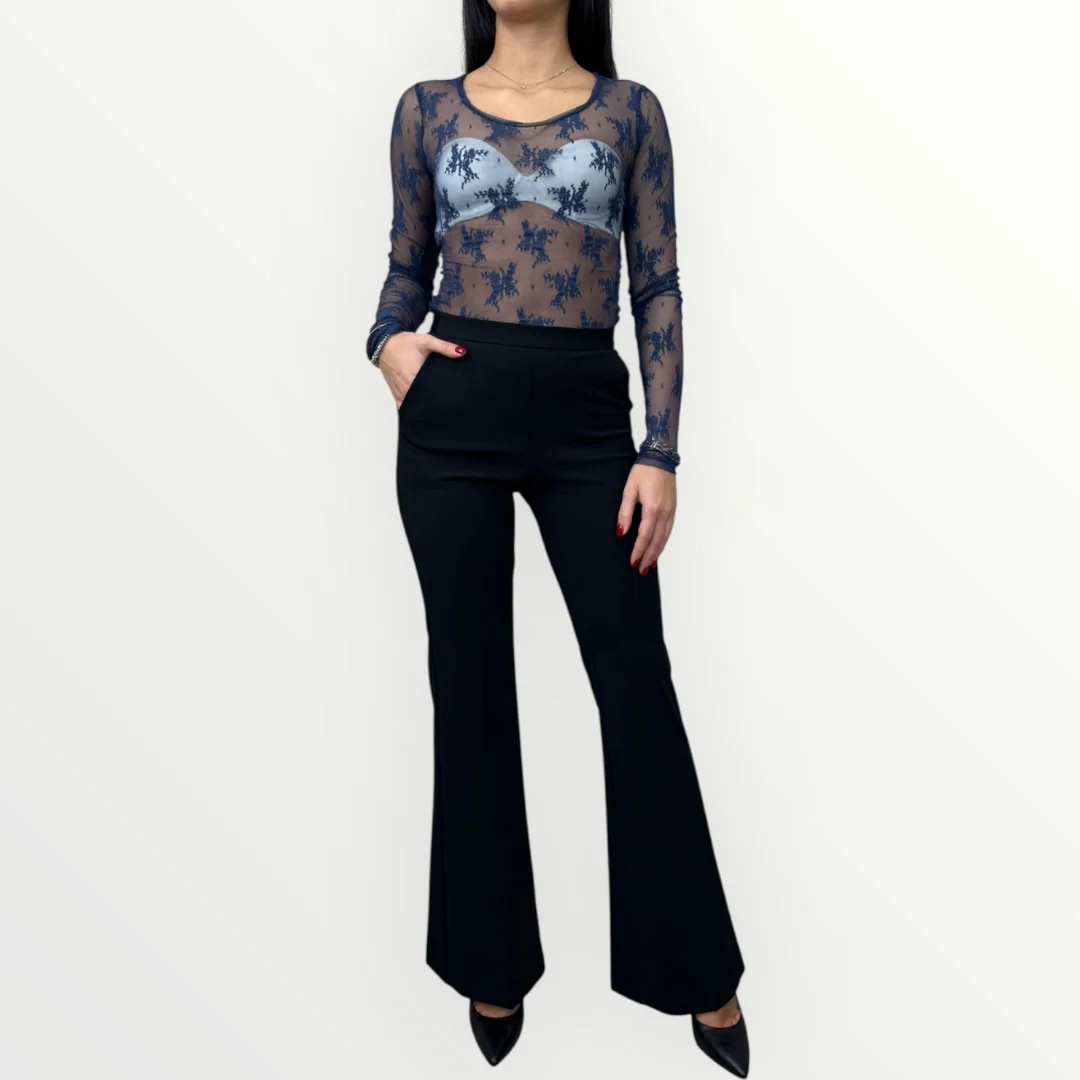 IMPERIAL - T-SHIRT A MANICA LUNGA IN PIZZO - Image 16